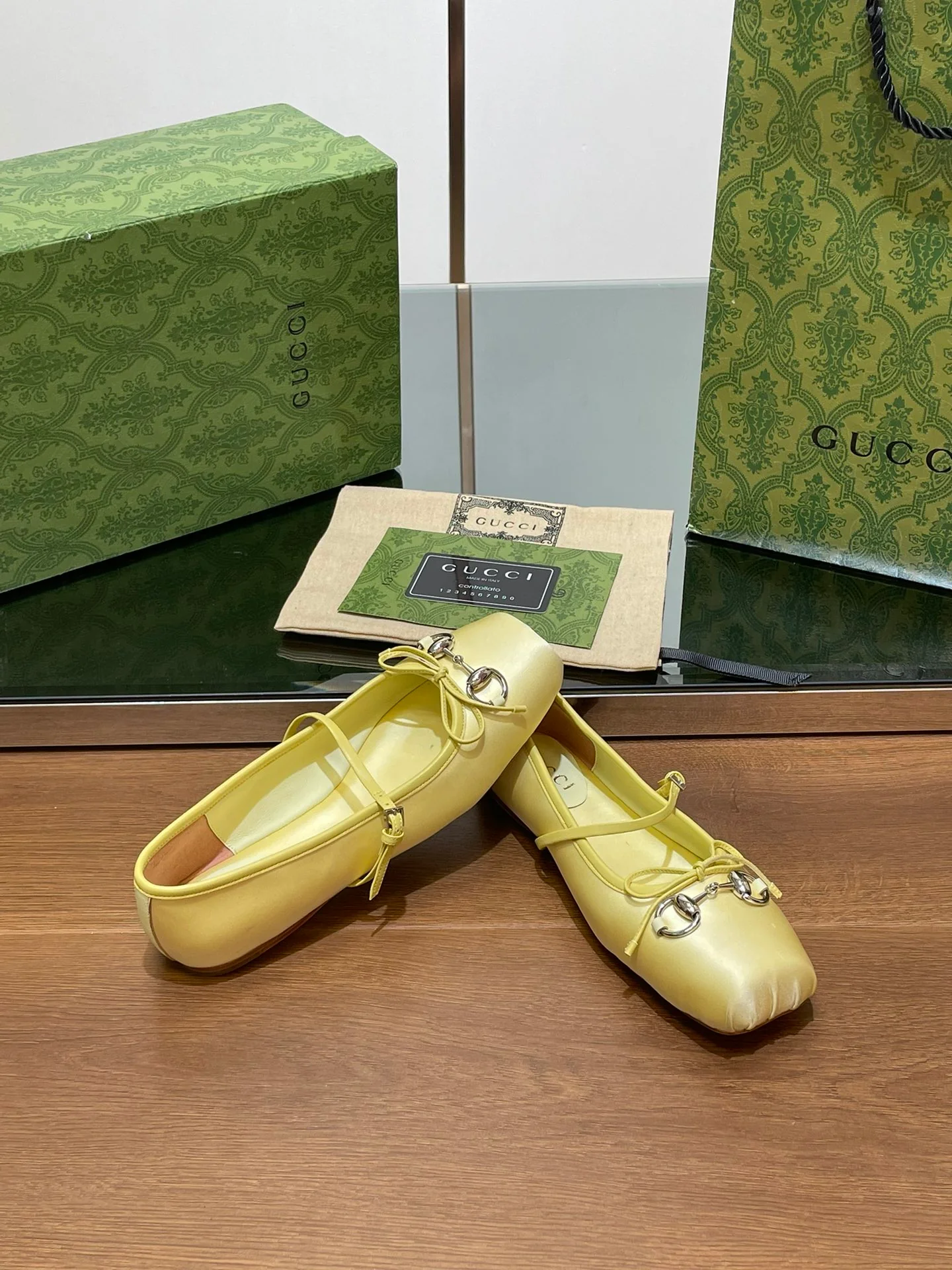 Балетки Gucci 2024 - желтые