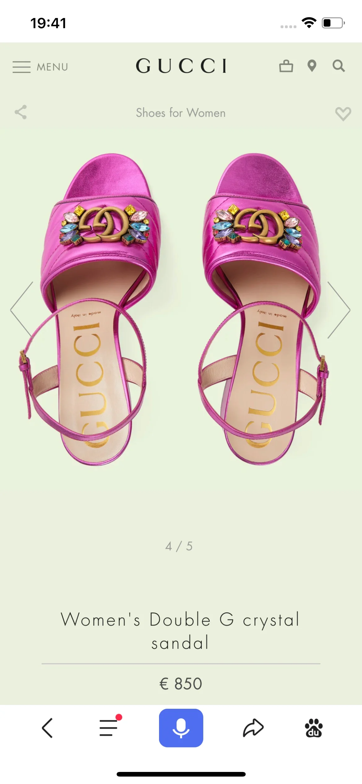 Босоножки Gucci 2022 на высоком каблуке, украшенные стразами - 2 шт.