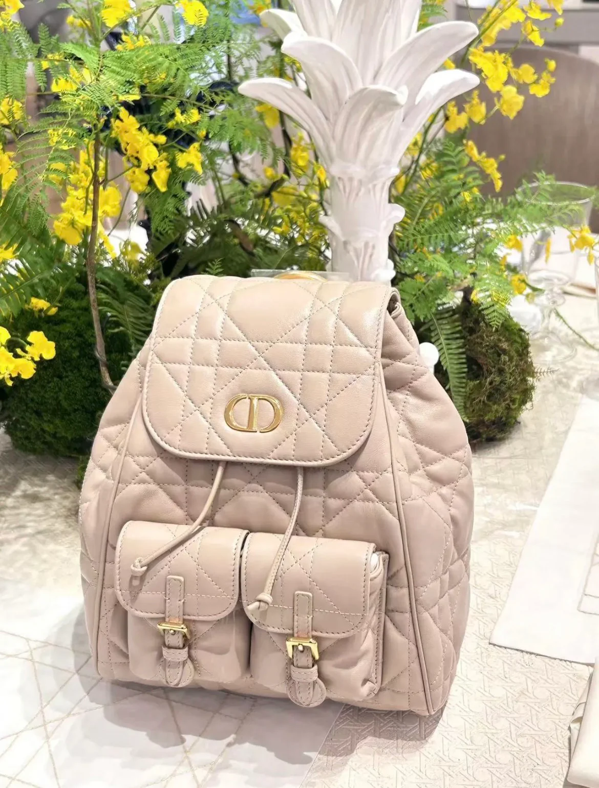 Рюкзак Dior-caro - Розовый абрикос