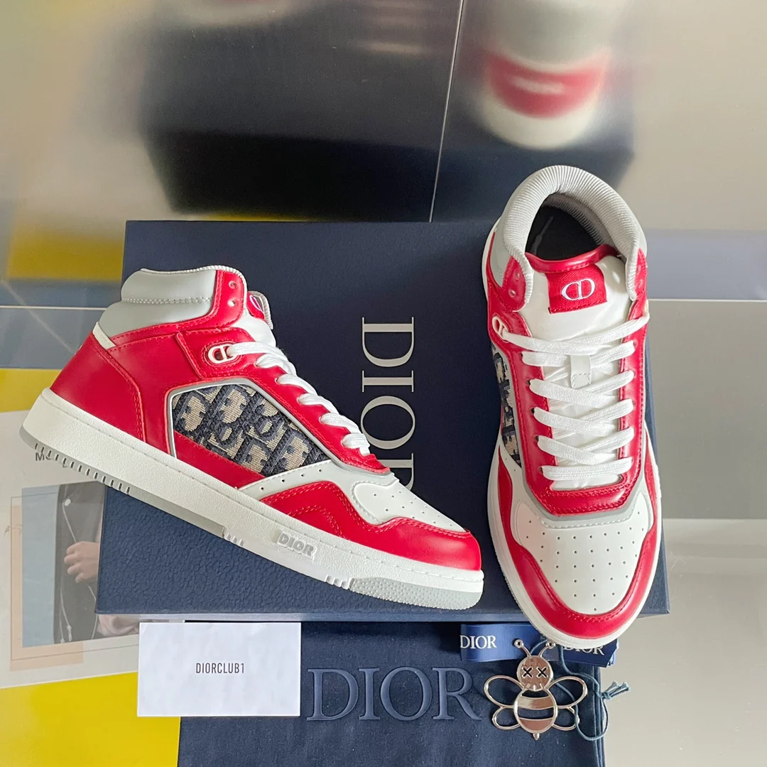 Кроссовки Dior B27 Series - Monogram Low-Top - Парные - Красные