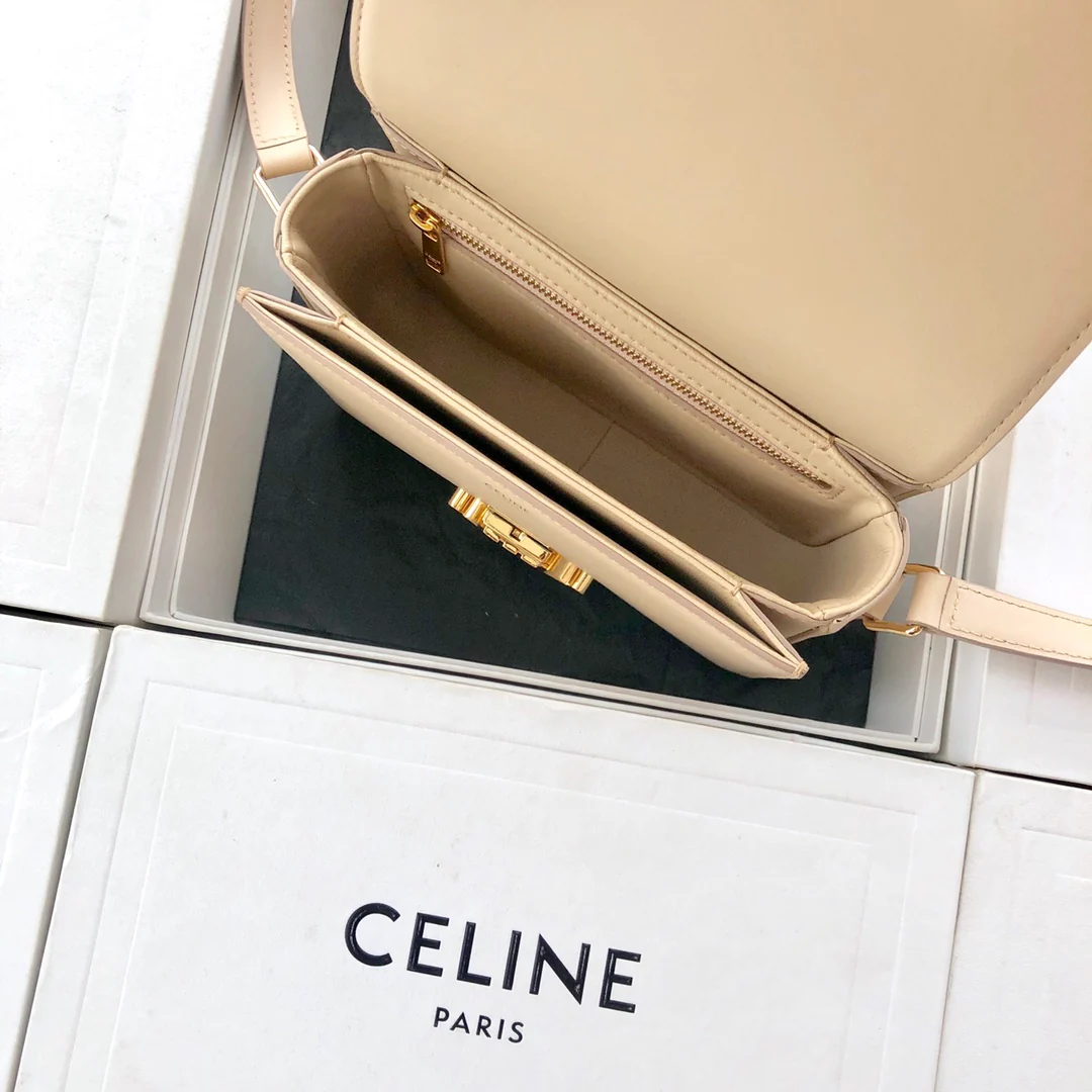 Сумка Celine Triomphe из телячьей кожи - подростковая - 18 - 5 см - 10