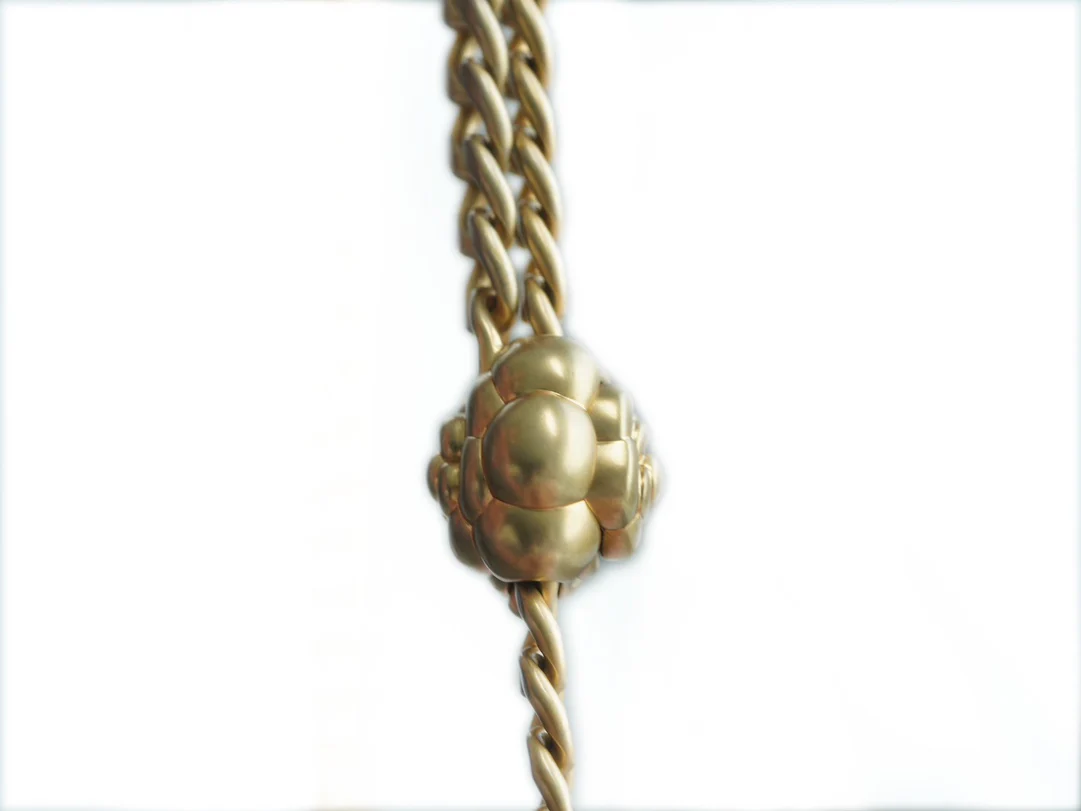 Пряжка Chanel 23 с декором в виде камелии - розовая