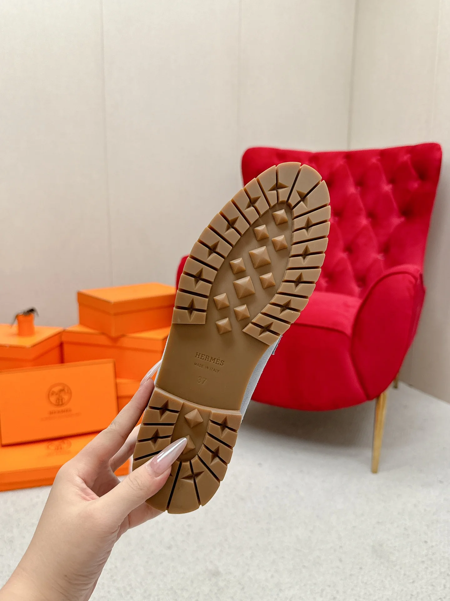 Замшевые лоферы Hermes 2024 - синие