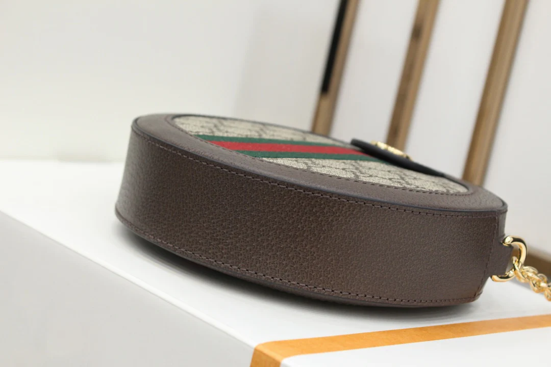 Круглая сумка Gucci Ophidia - сумка через плечо - канва с монограммой