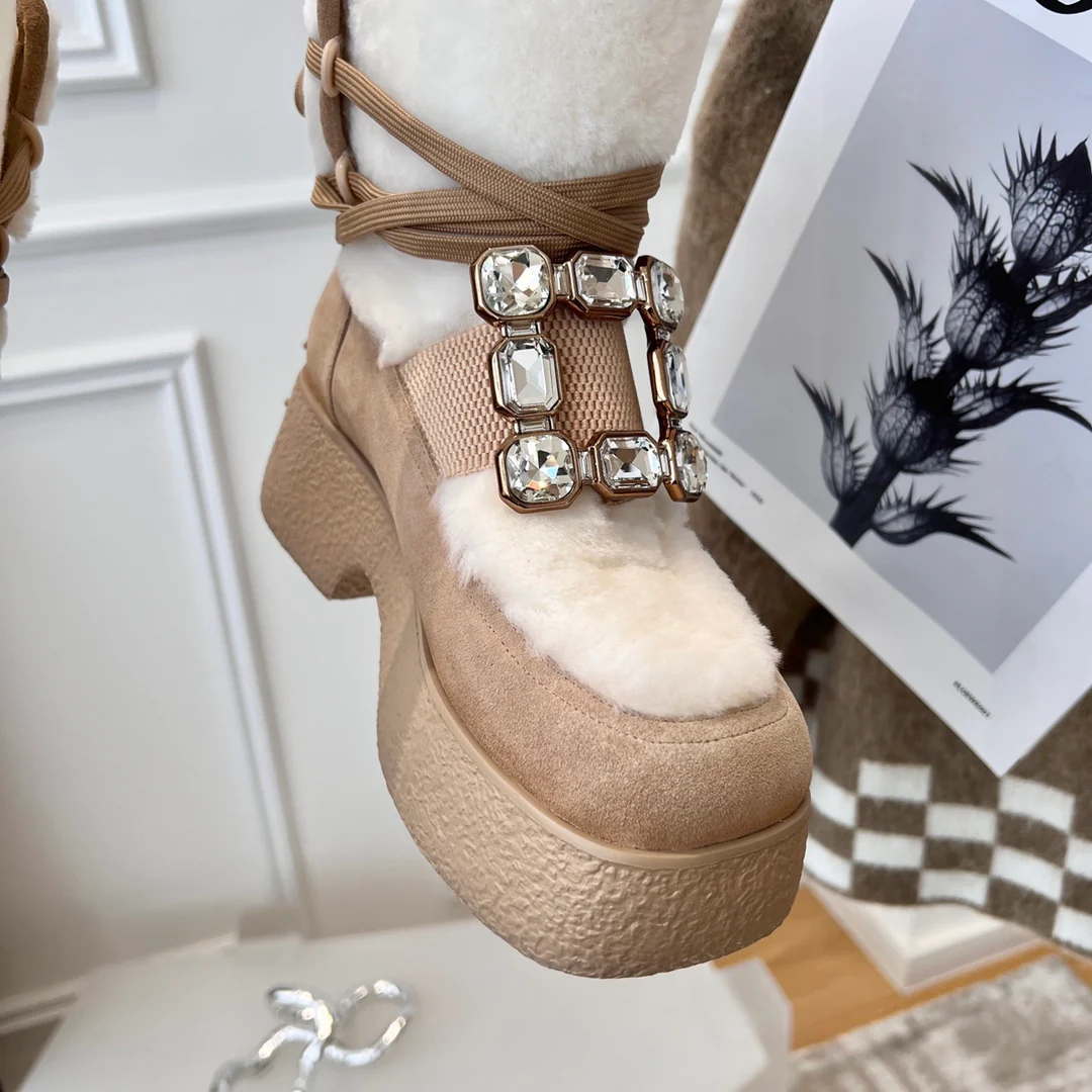 Шерстяные ботинки на платформе из коллекции RV осень/зима 2021