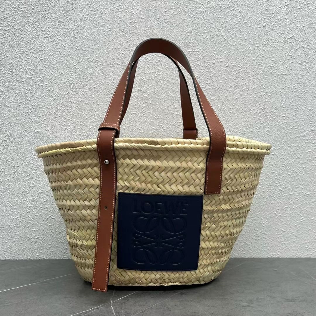 Соломенная сумка Loewe - 40 см - Большая - Черная