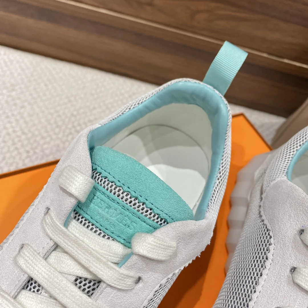 Весенняя коллекция Hermes 2022 — Спортивная повседневная обувь — Унисекс — Серо-зеленый