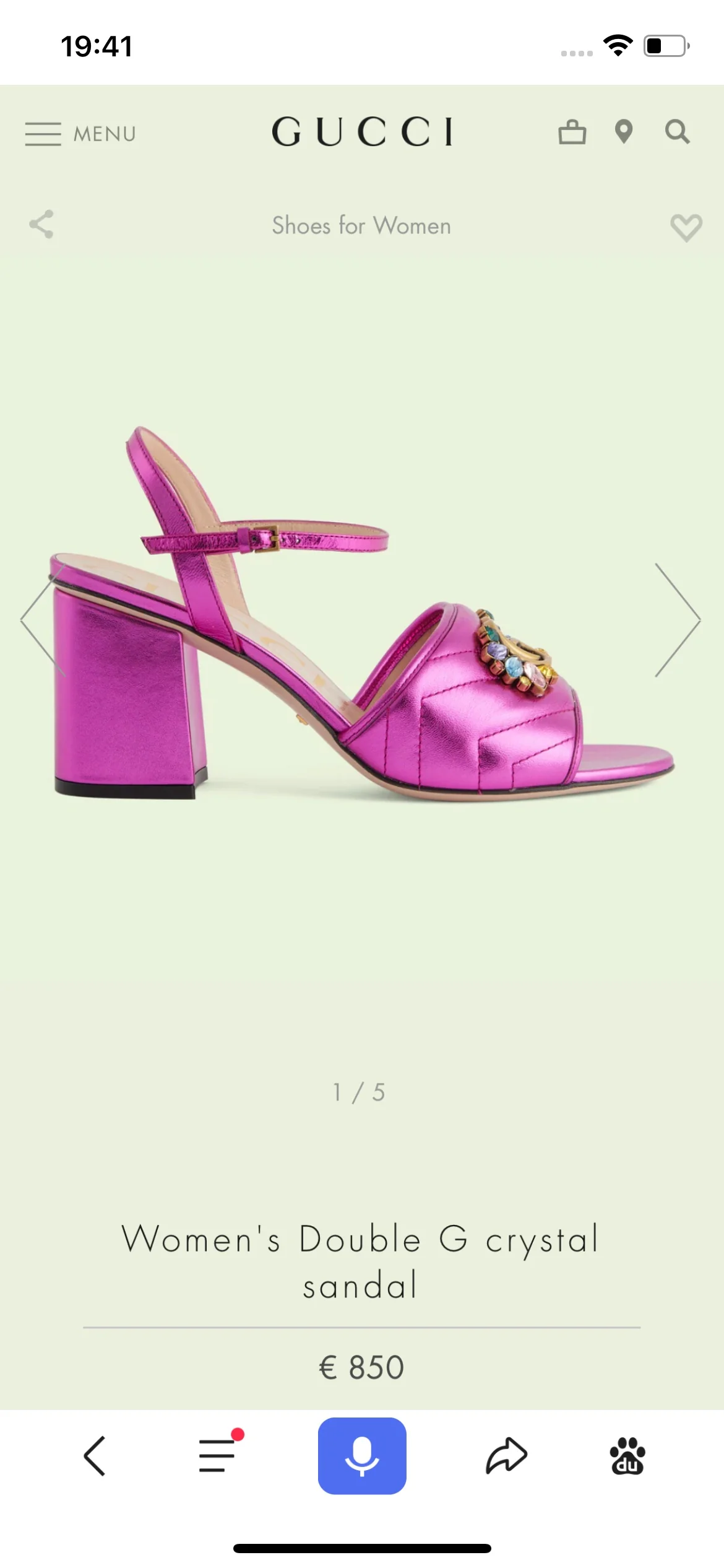 Босоножки Gucci 2022 на высоком каблуке, украшенные стразами - 2 шт.