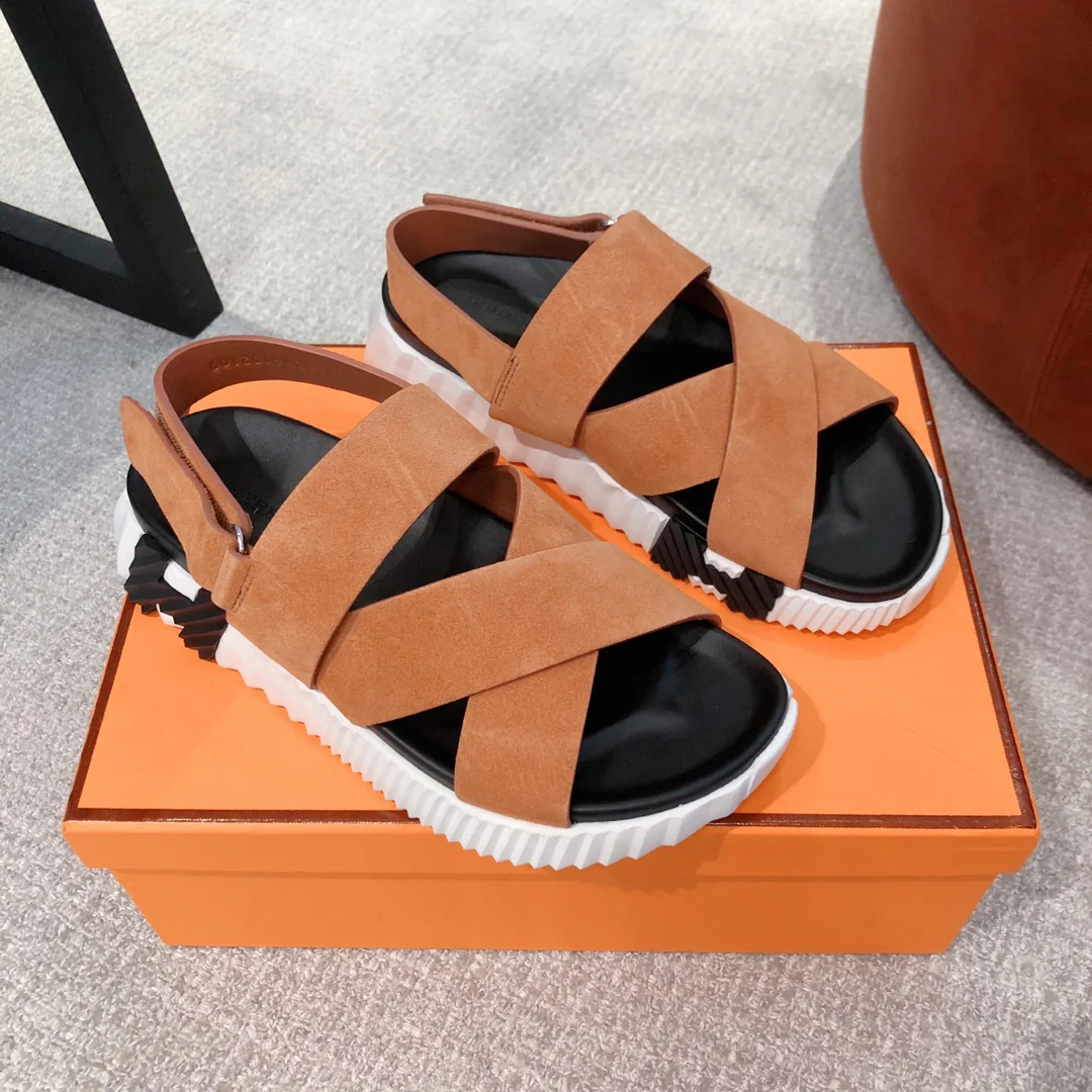 Новые цветные сандалии Hermes 2022 года - модель Eclair для пары