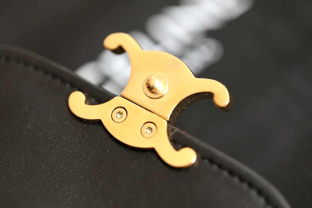 Маленький тканевый кошелек CCELINE Triomphe с вышивкой - черный