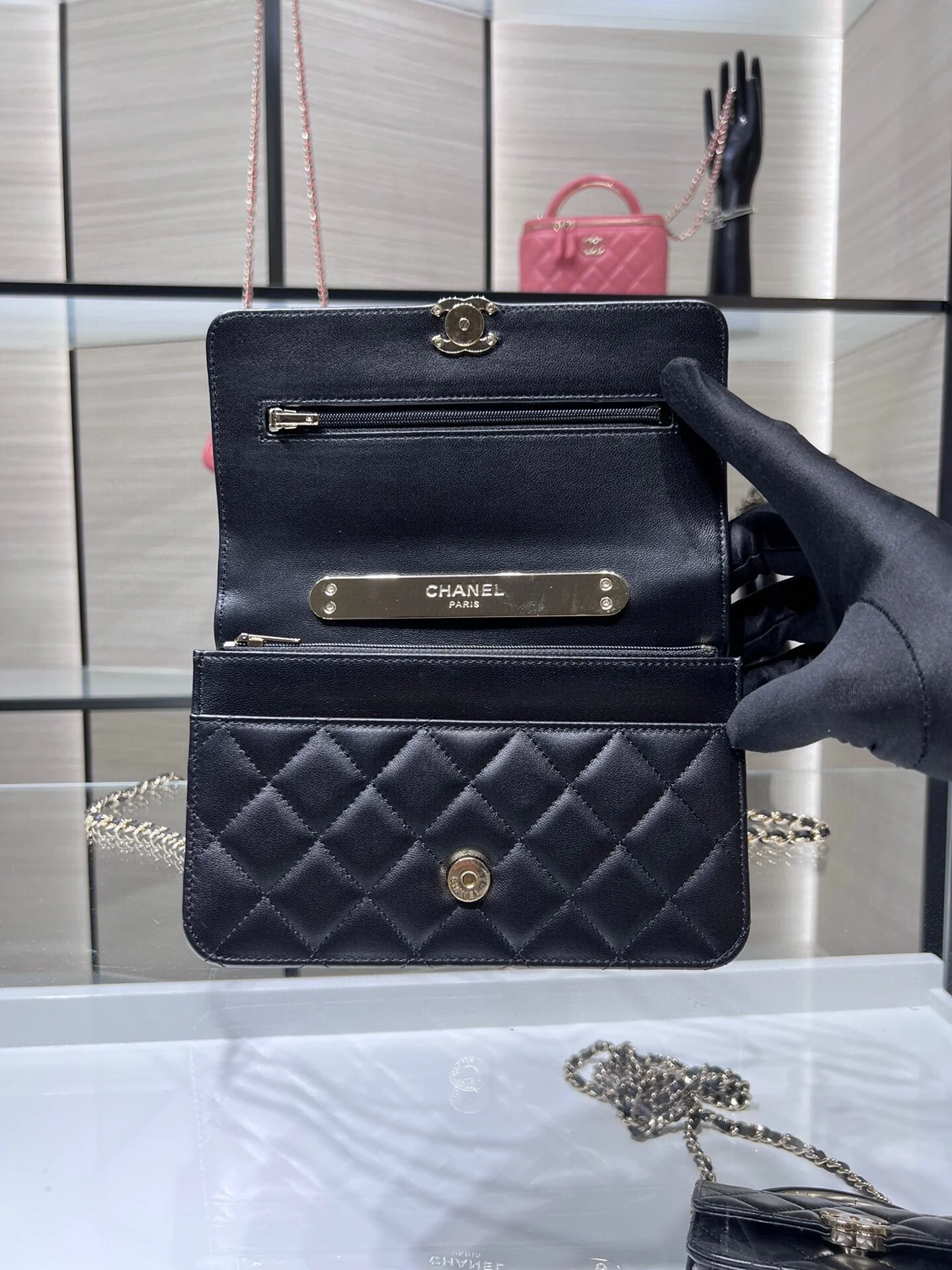 Новинка 2022 года от Chanel - Ручка WOC - Овечья кожа - 19 см - 1