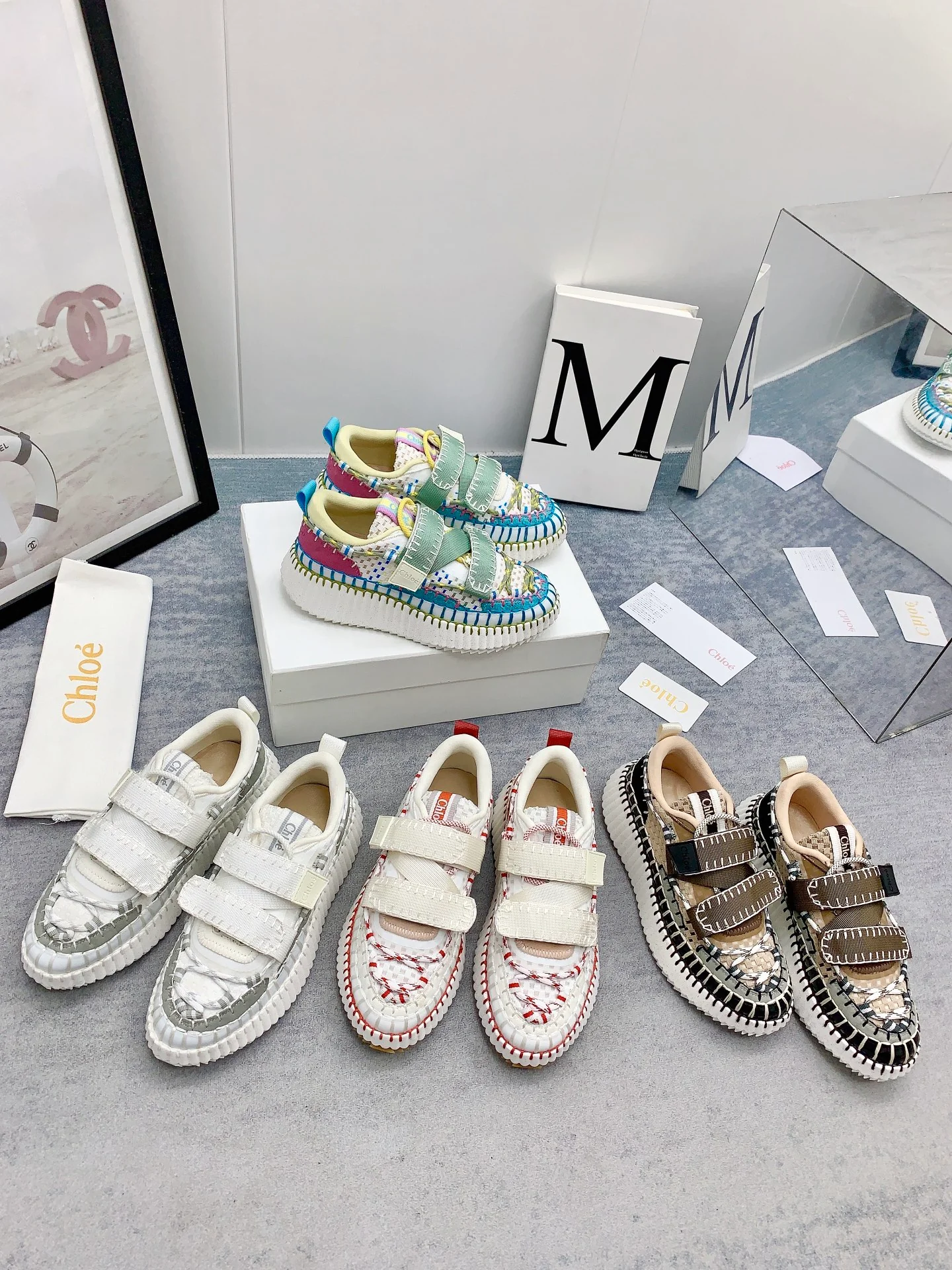 Кроссовки Chloe-nama-sneaker Rainbow Series - Кроссовки на липучках - Белые