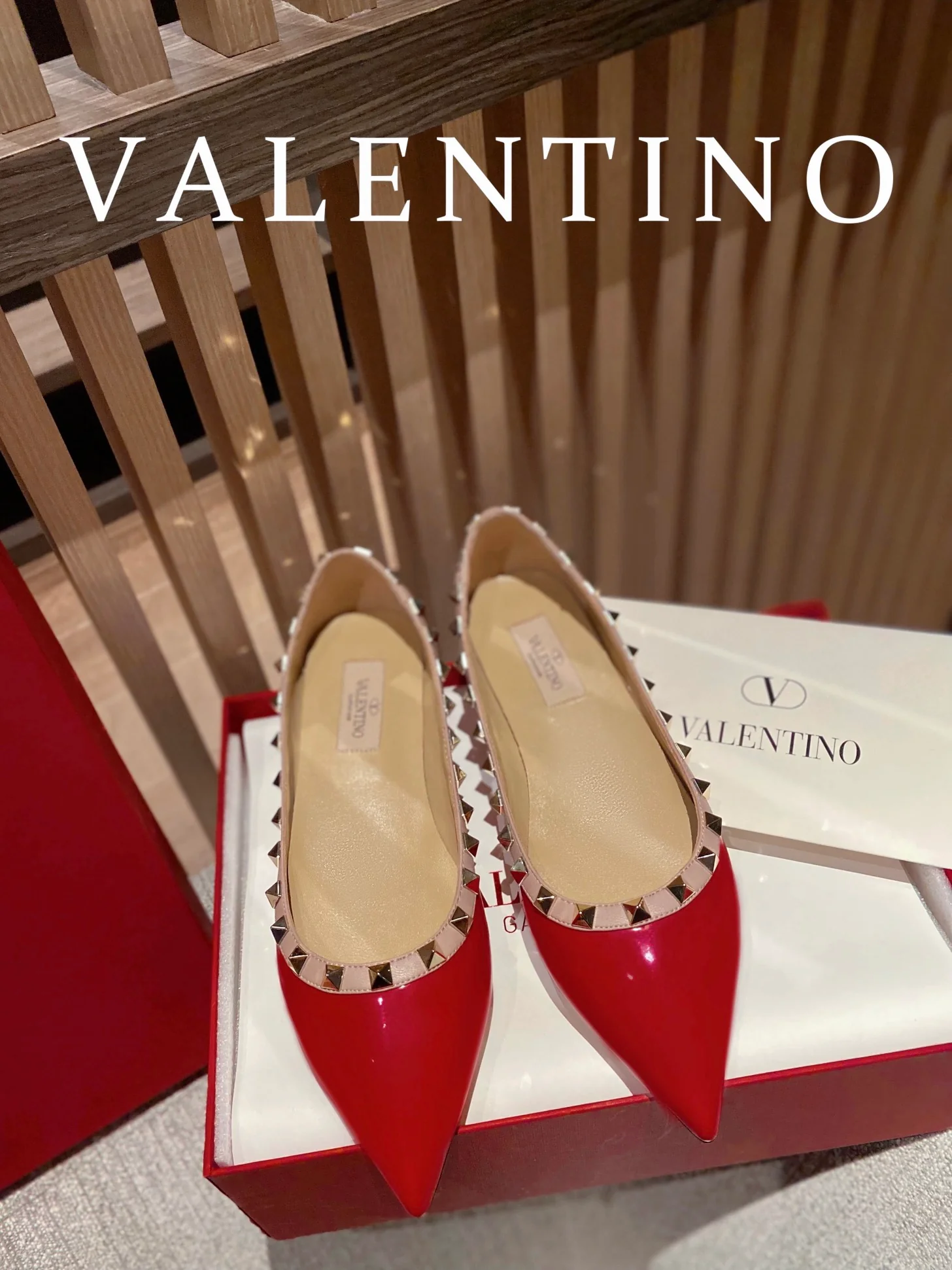 Классические балетки Valentino - красные