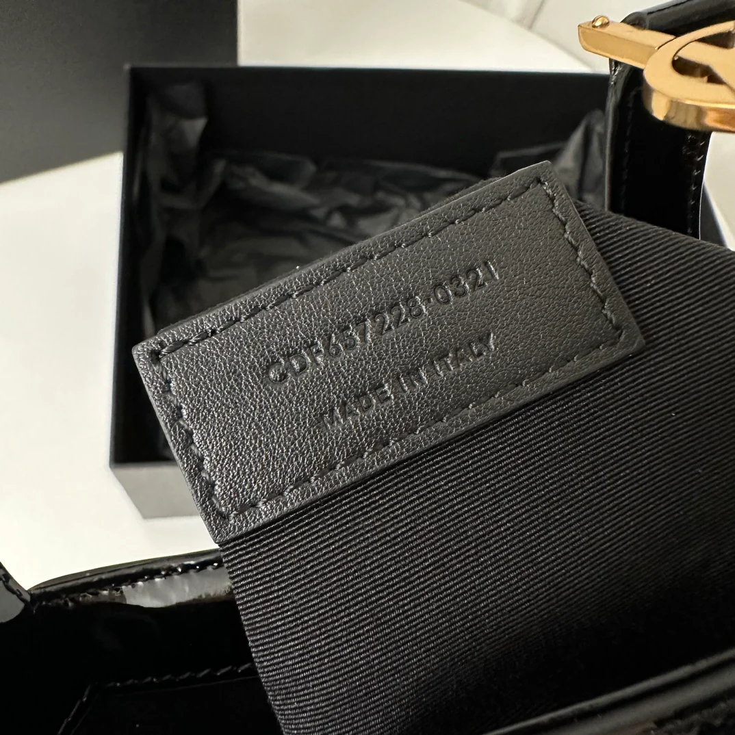 Кожаная сумка через плечо YSL-le-5-a-7 - Серая - 1