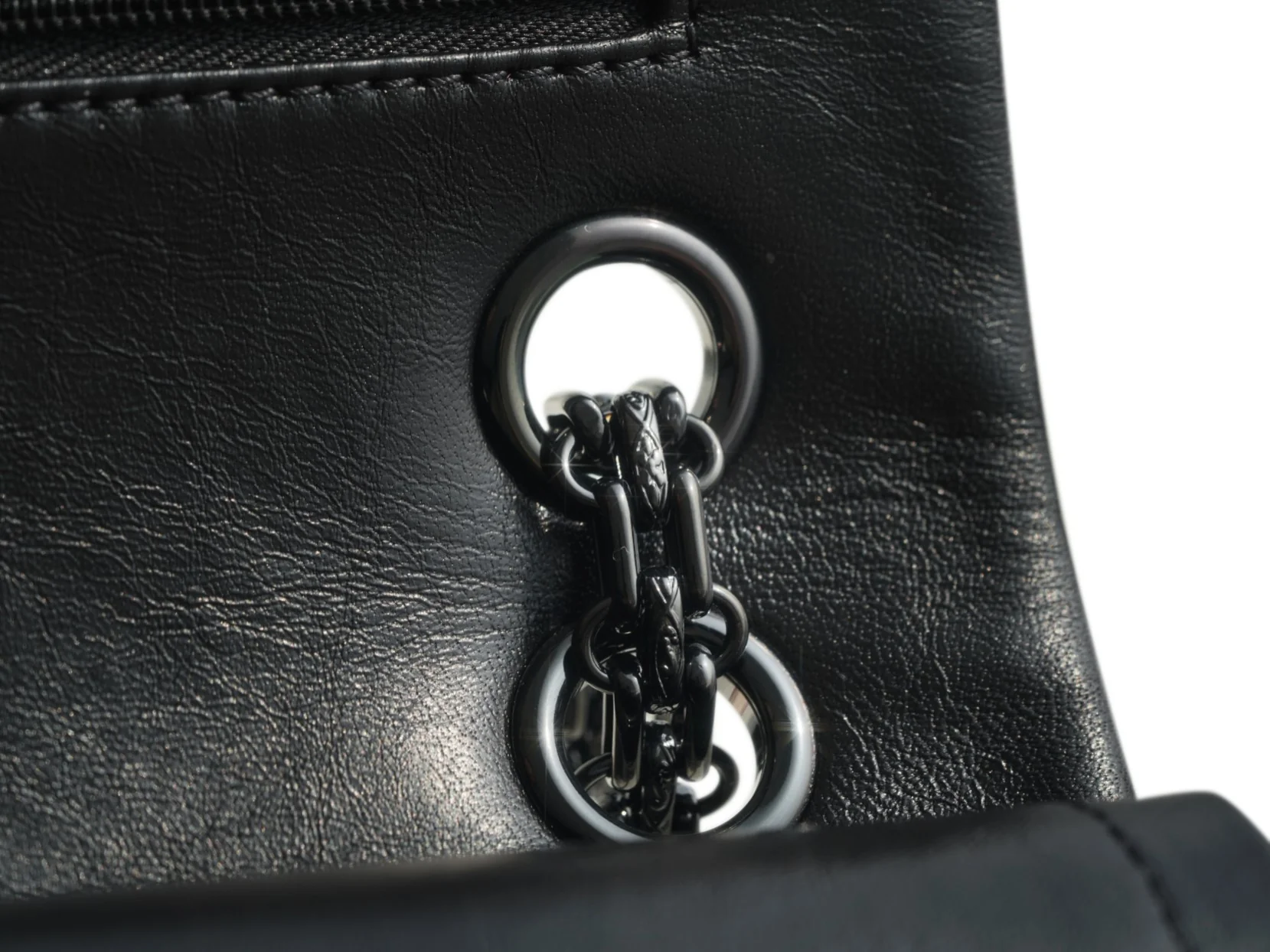 Chanel 2-55 - Черная застежка с V-образным узором - Кожа теленка, 24 см