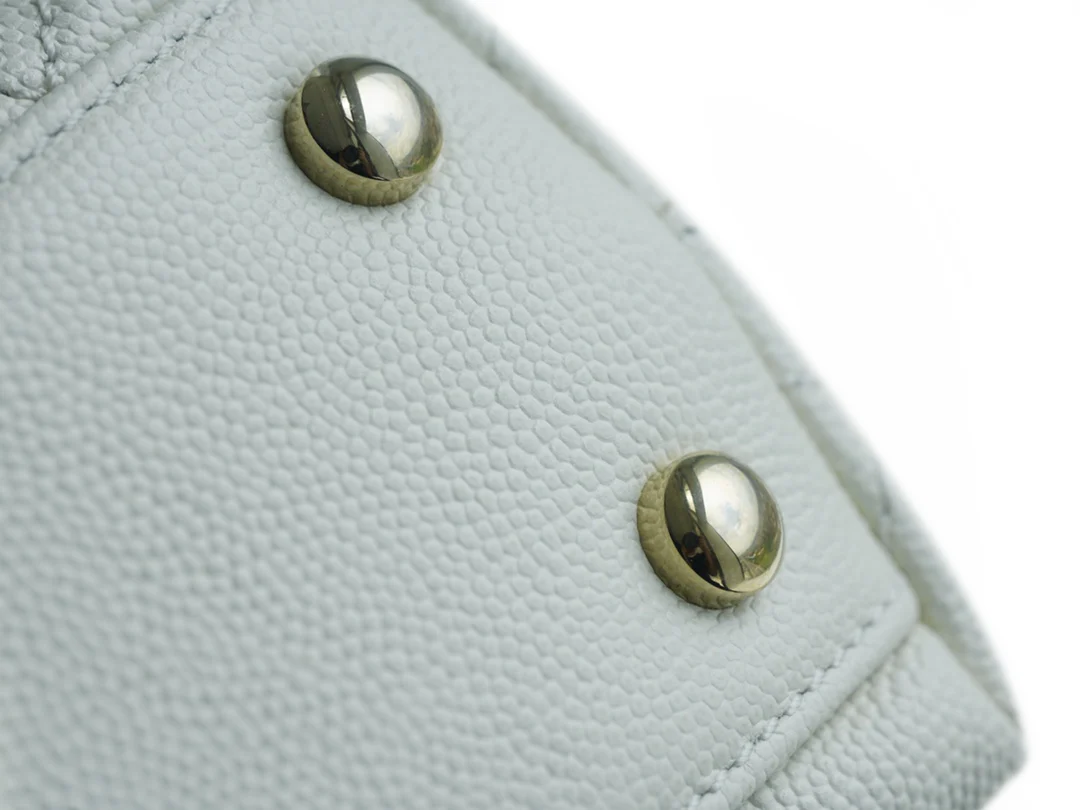 Chanel 2021 Coco Handle Grain Leather - White - Mini