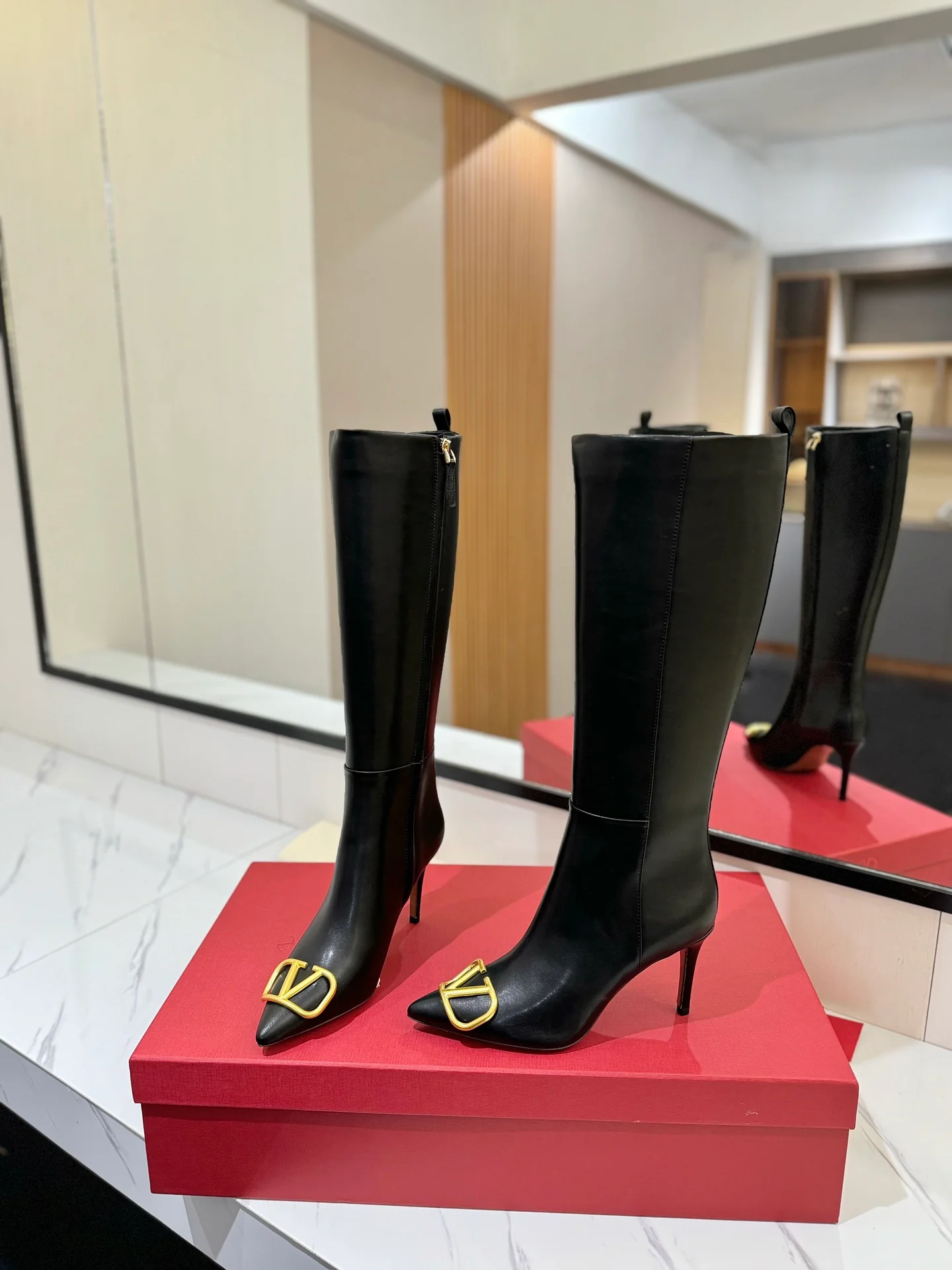 Ботинки для верховой езды Valentino 2024 - черные