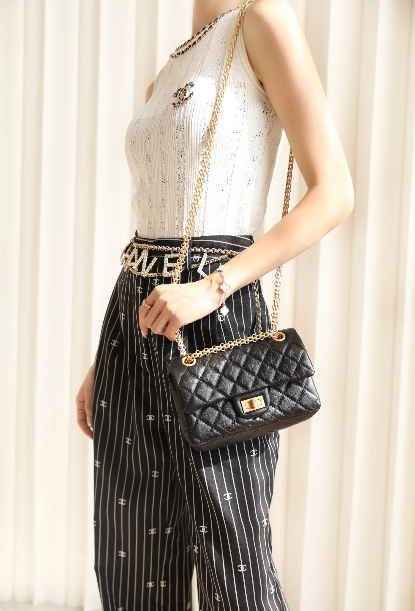 Chanel 255 Classic 20???? - Черный - Винтажная золотая пряжка