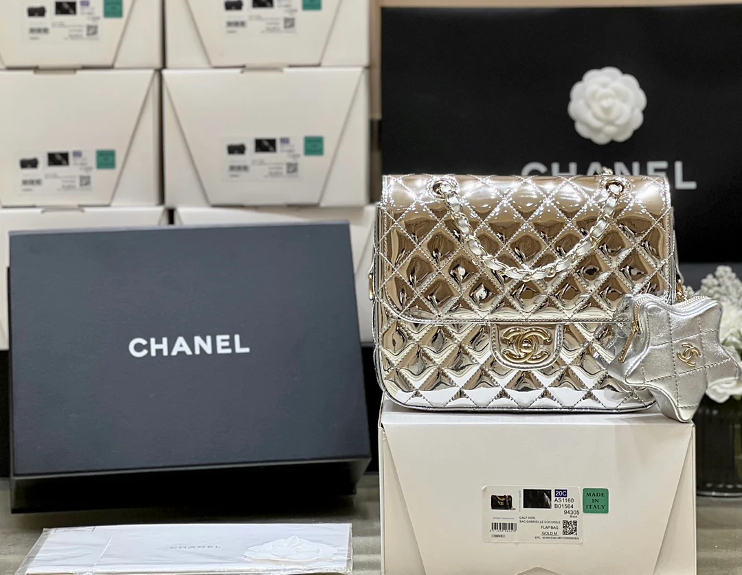 Рюкзак Chanel Early Spring Collection 24c - серебристый