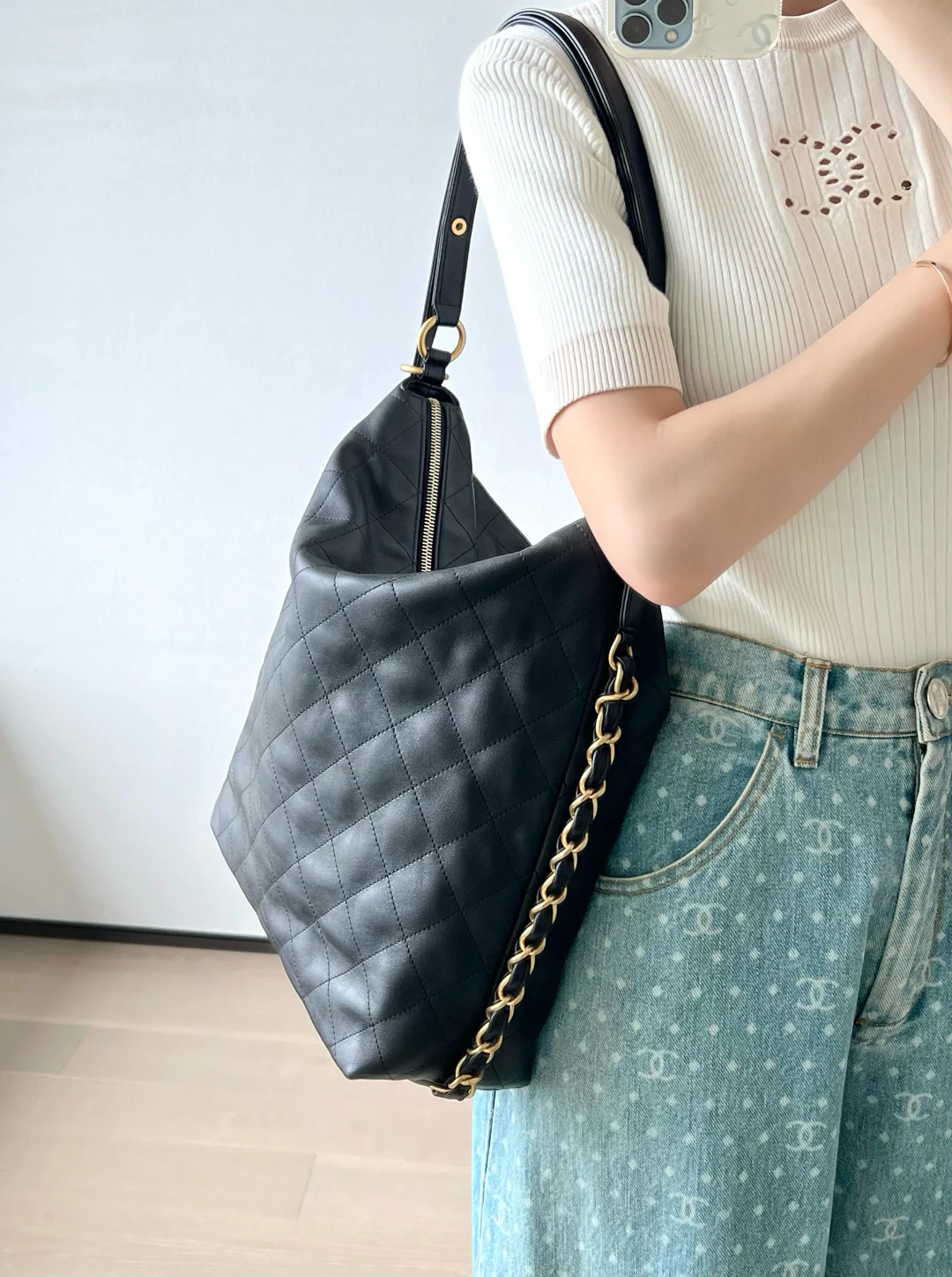 Рюкзак Chanel весна/лето (большой, черный)