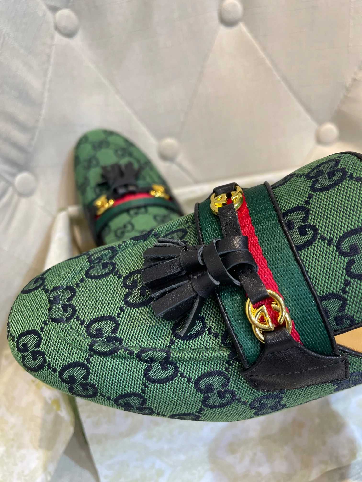 Gucci - Подвеска с кисточками - Тапочки - Мюли