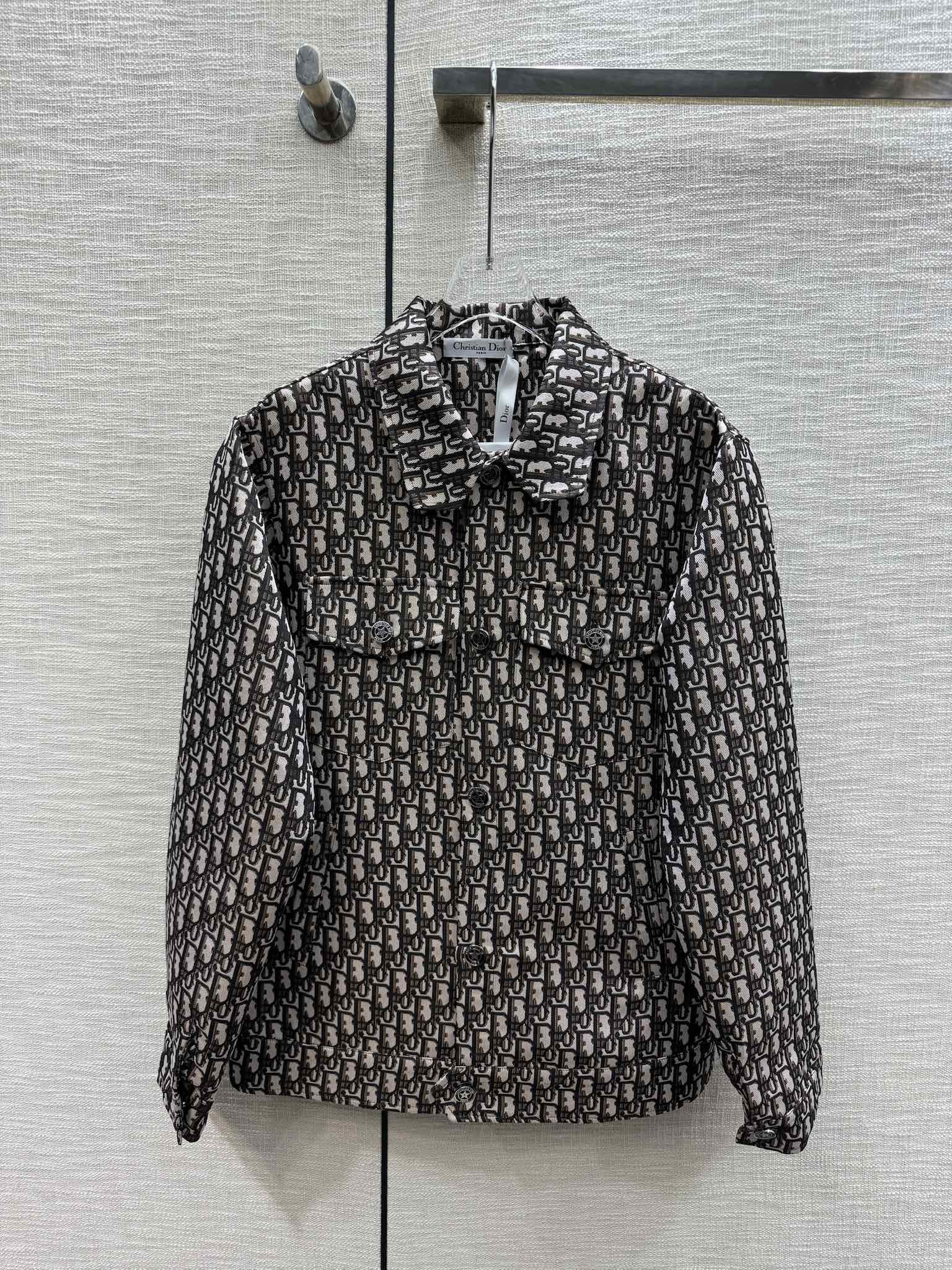 Куртка Dior 2403 Classic Monogram Logo Jacket - коричневая