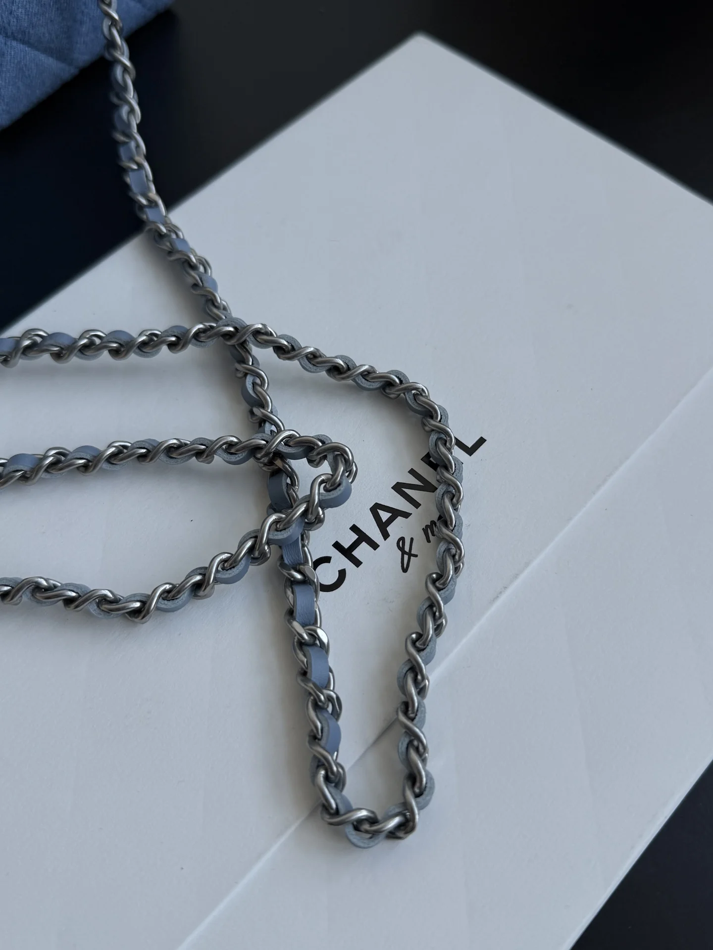 Сумка-органайзер Chanel-LP Denim Bento Bag - светло-голубая