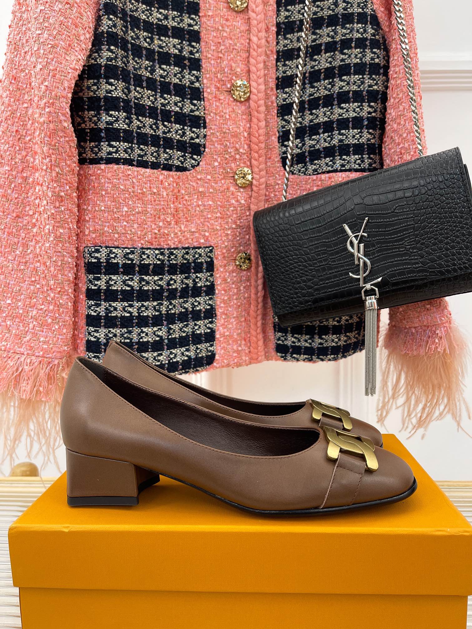 Tods - Лоферы с металлической пряжкой - Коричневые