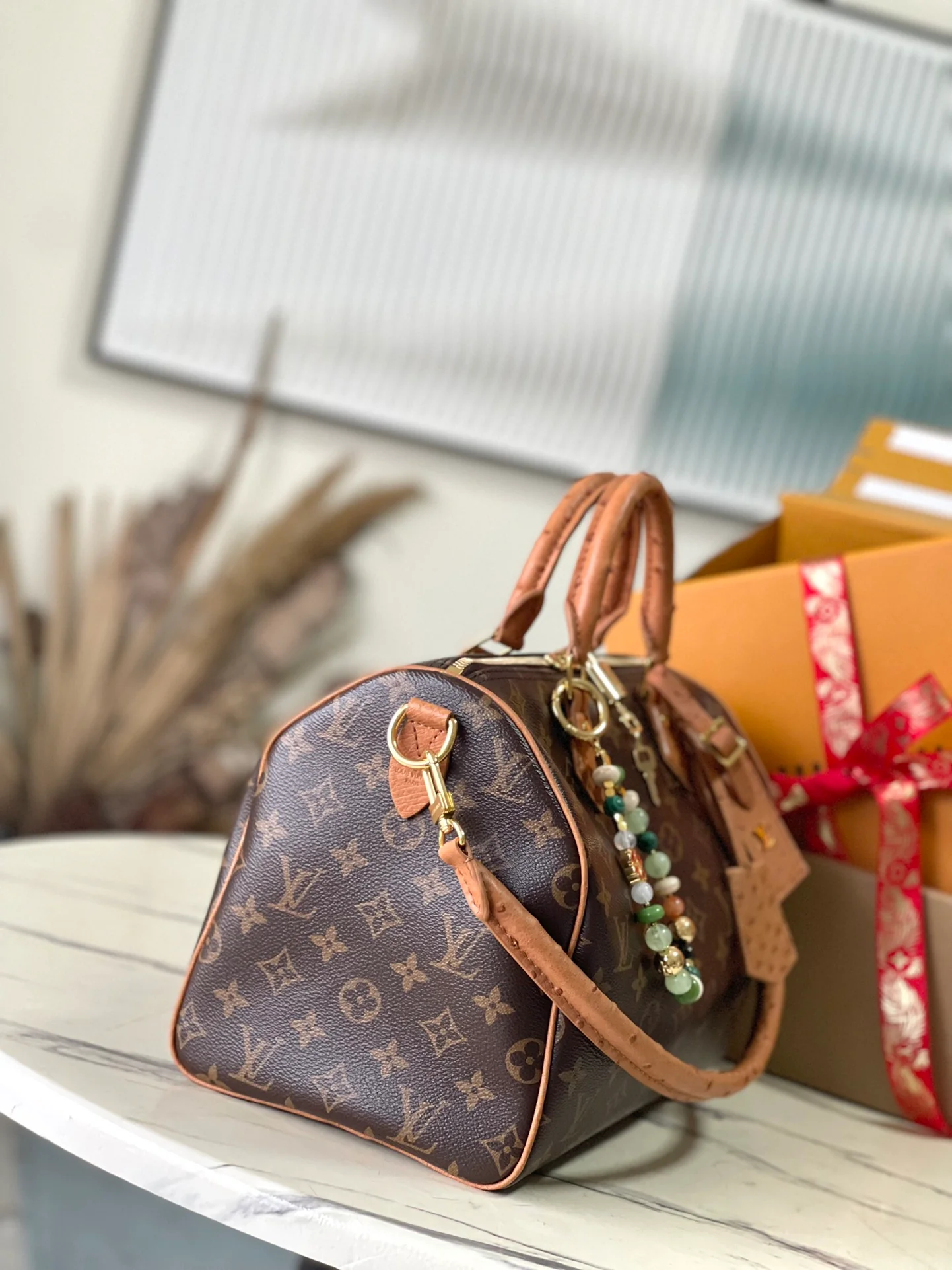 LV-n87212-speedy-soft-30-dark handbag-light brown