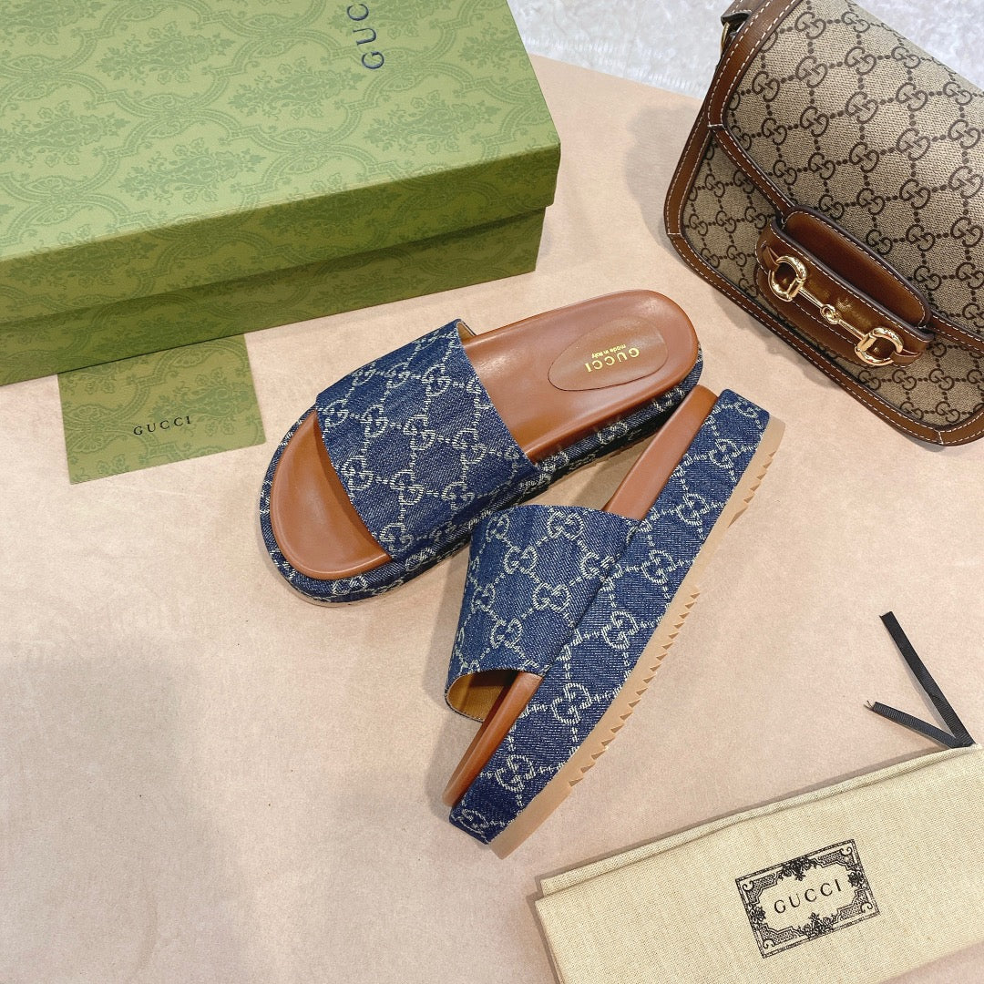 Сандалии на платформе Gucci - 1