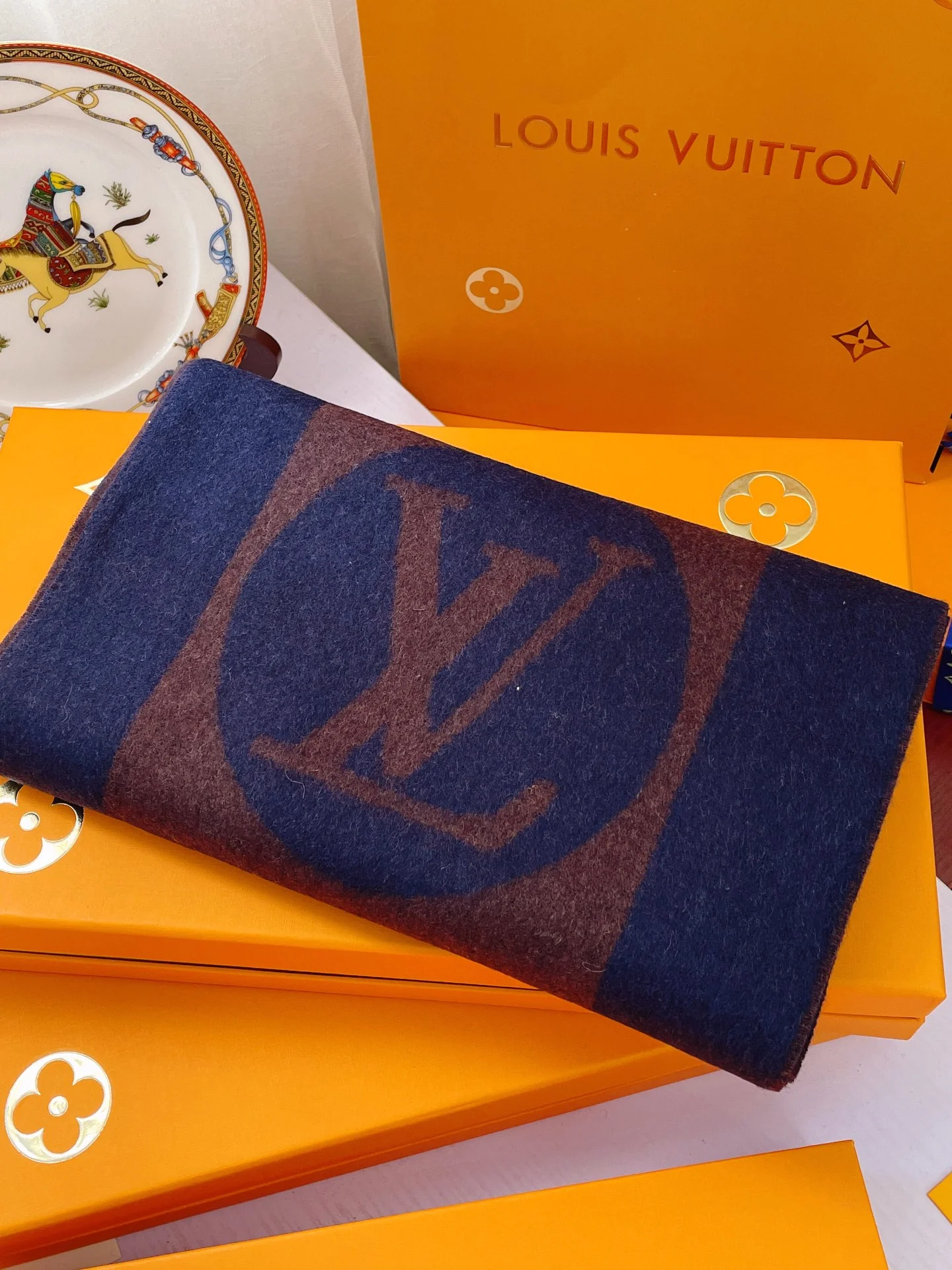 Двусторонний кашемировый шарф LV - 32-200 см