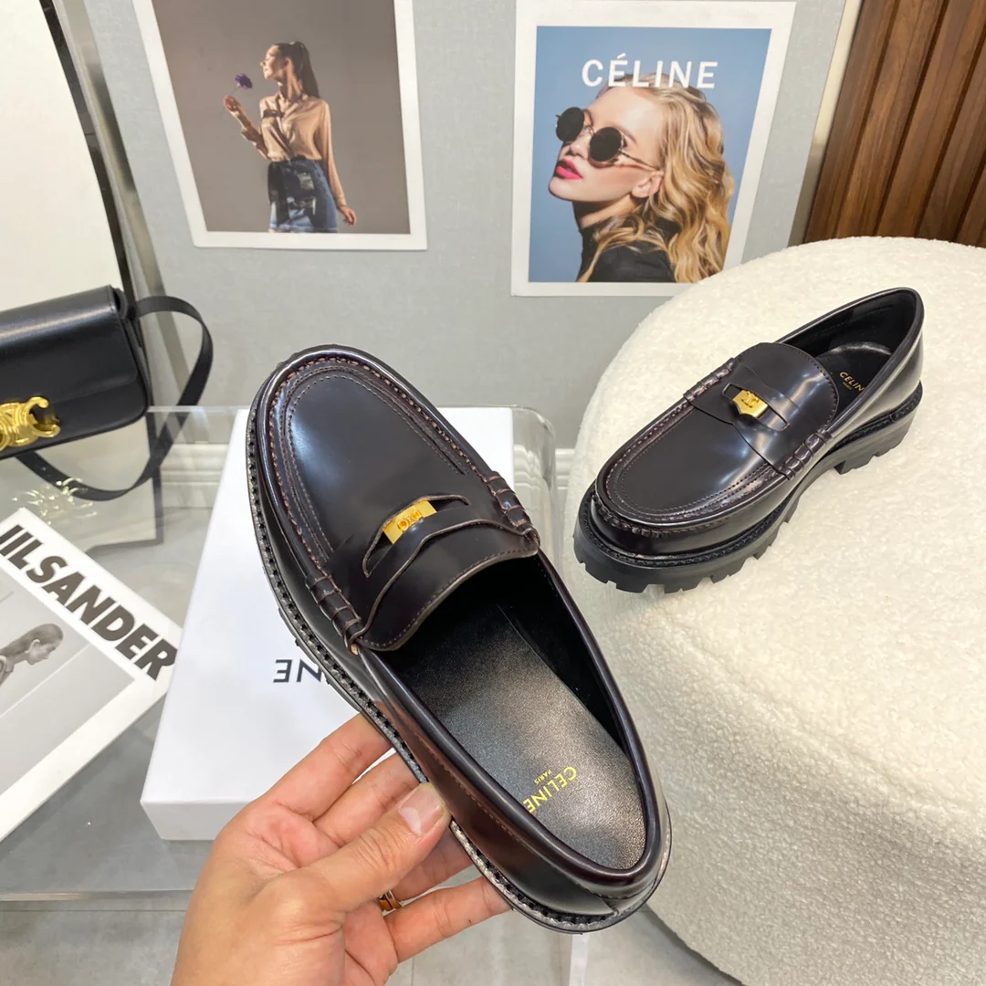 Лоферы Celine на платформе без каблука