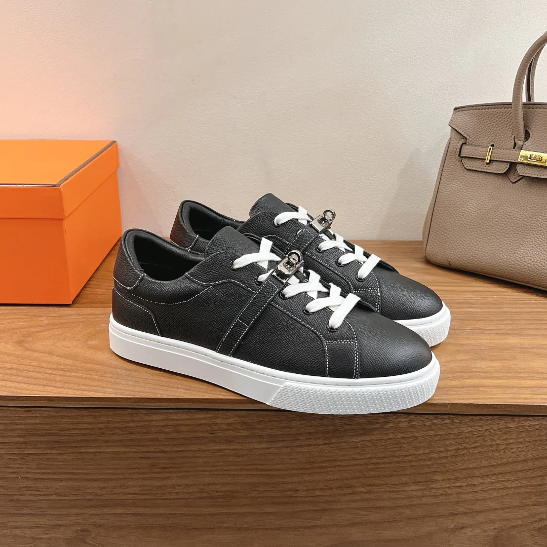 Повседневные туфли Hermes 2024 - Черные - 5