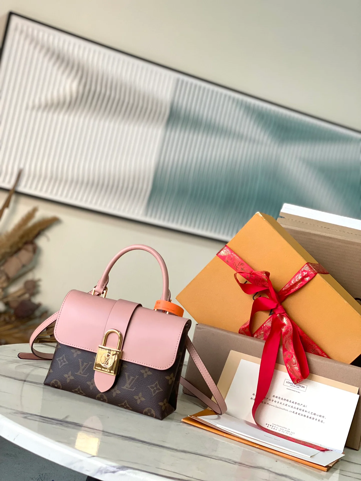 m44080-LV-locky-bb-shoulder bag-handbag-pink