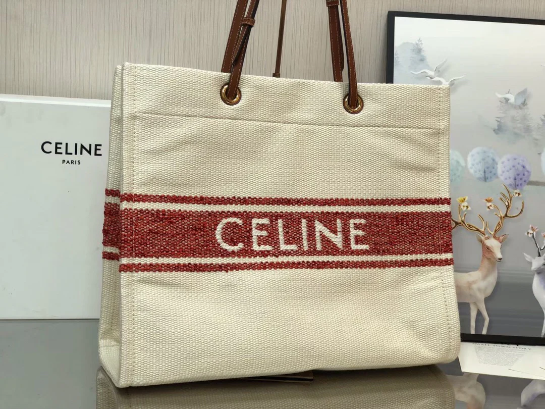 Квадратная сумка Celine Cabas Plein Soleil из ткани и кожи вагю - 1