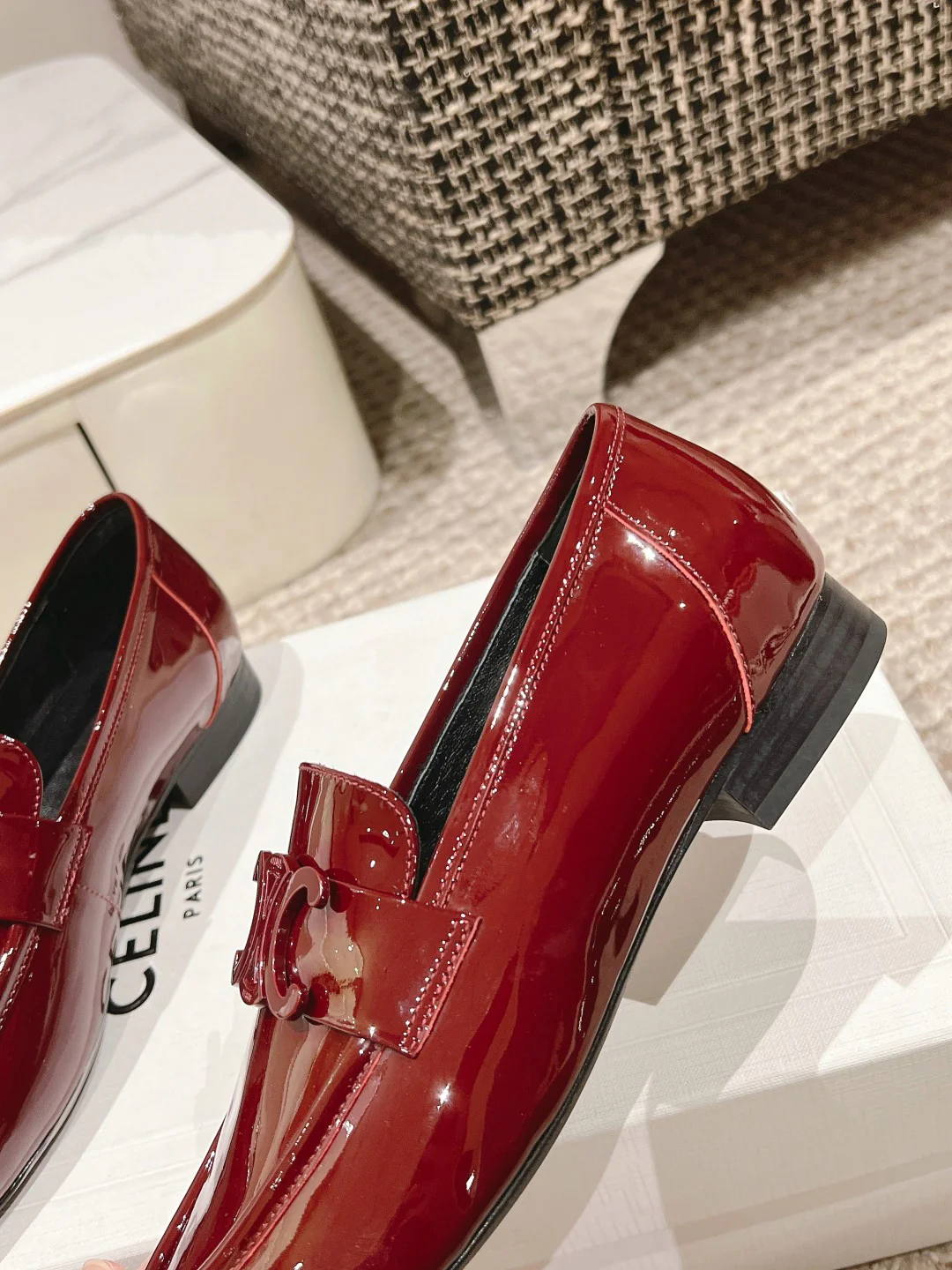 Celine - Британский стиль 2024 - Лоферы - Красные