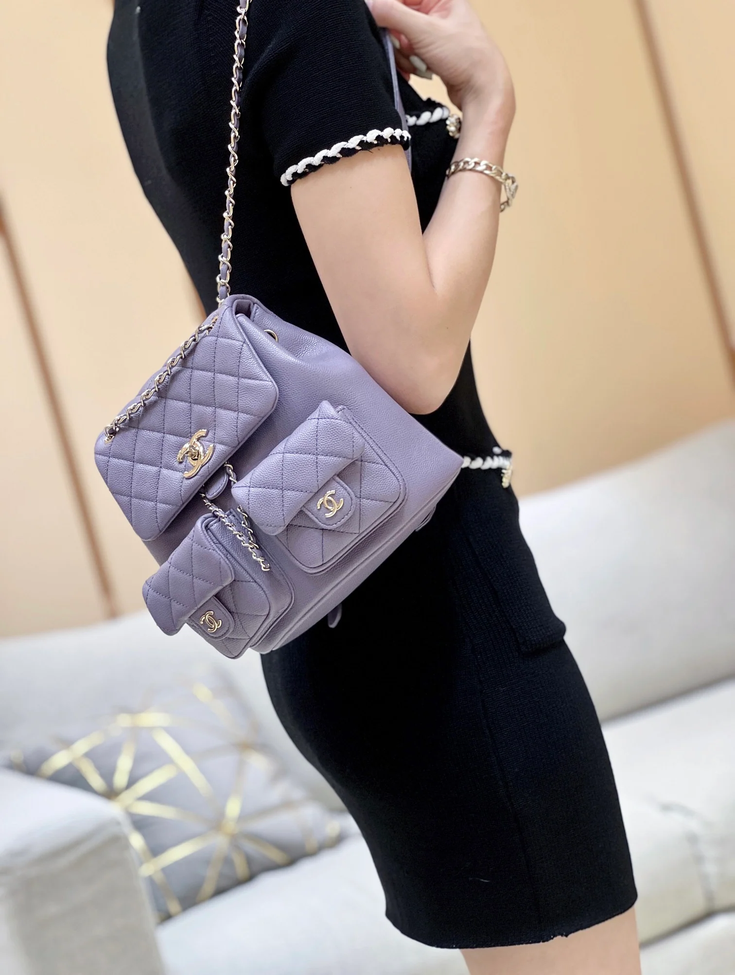 Рюкзак Chanel-Duma Frog — фиолетовый