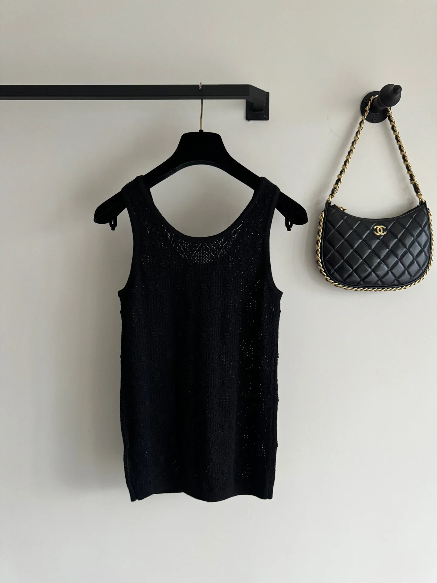 Жилет в стиле Chanel - 2403 - Новый жилет - Черный