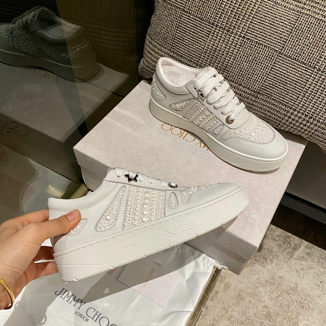 Jimmy - Верх из перламутра - Платформа - Повседневные туфли - Белые