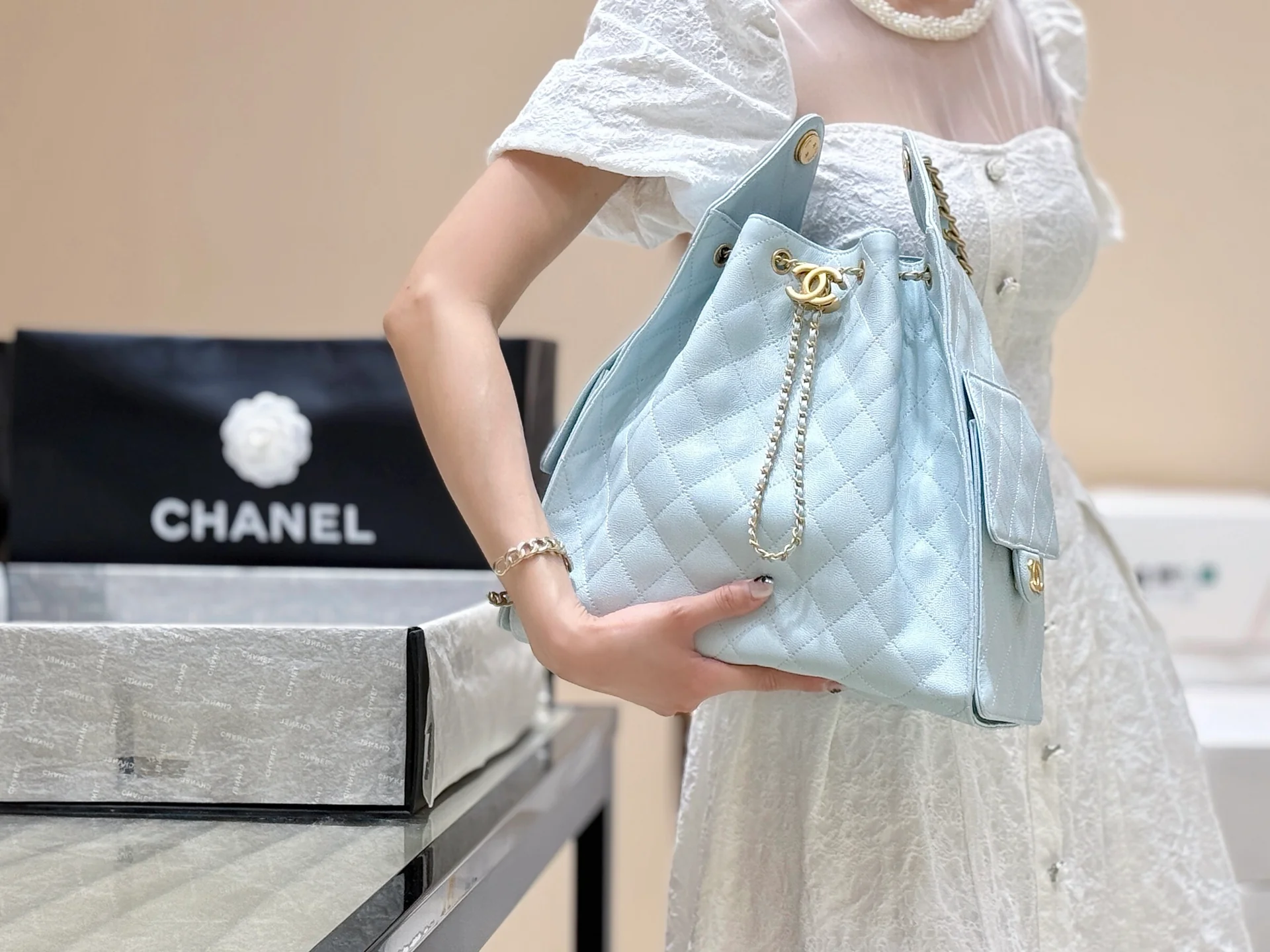 Сумка Chanel 25s 25bag Large - синяя