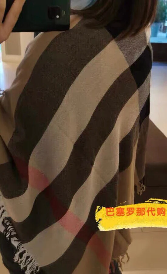 Ультратонкий кашемировый клетчатый шарф Burberry - 1 шт.