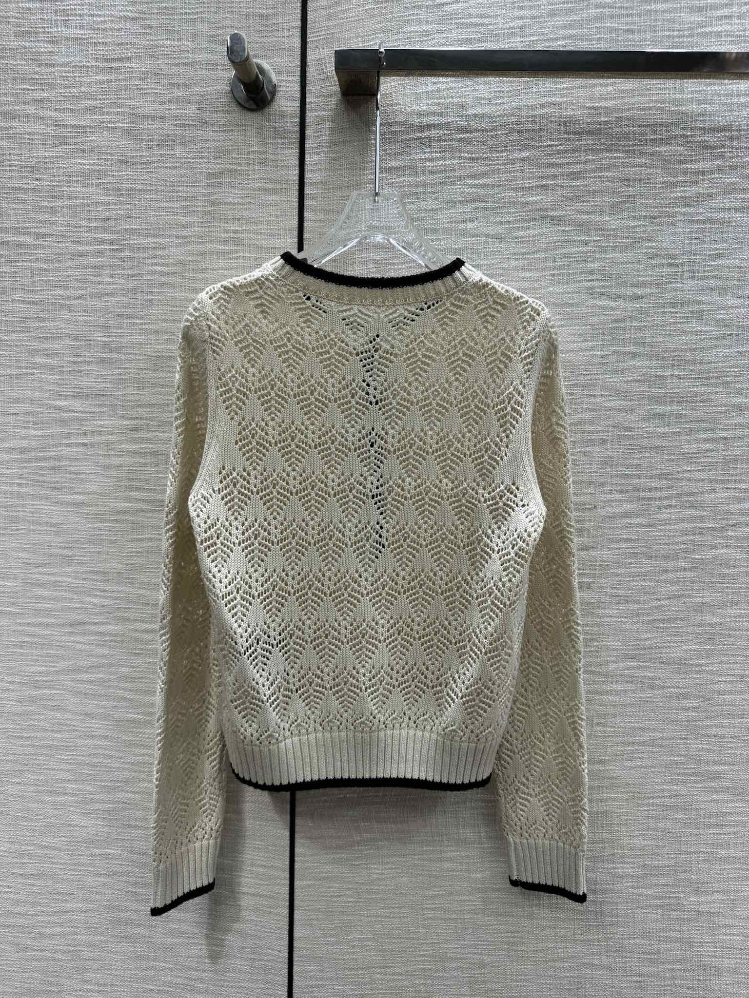 Chanel 2403 - Вязаный топ с ажурным узором