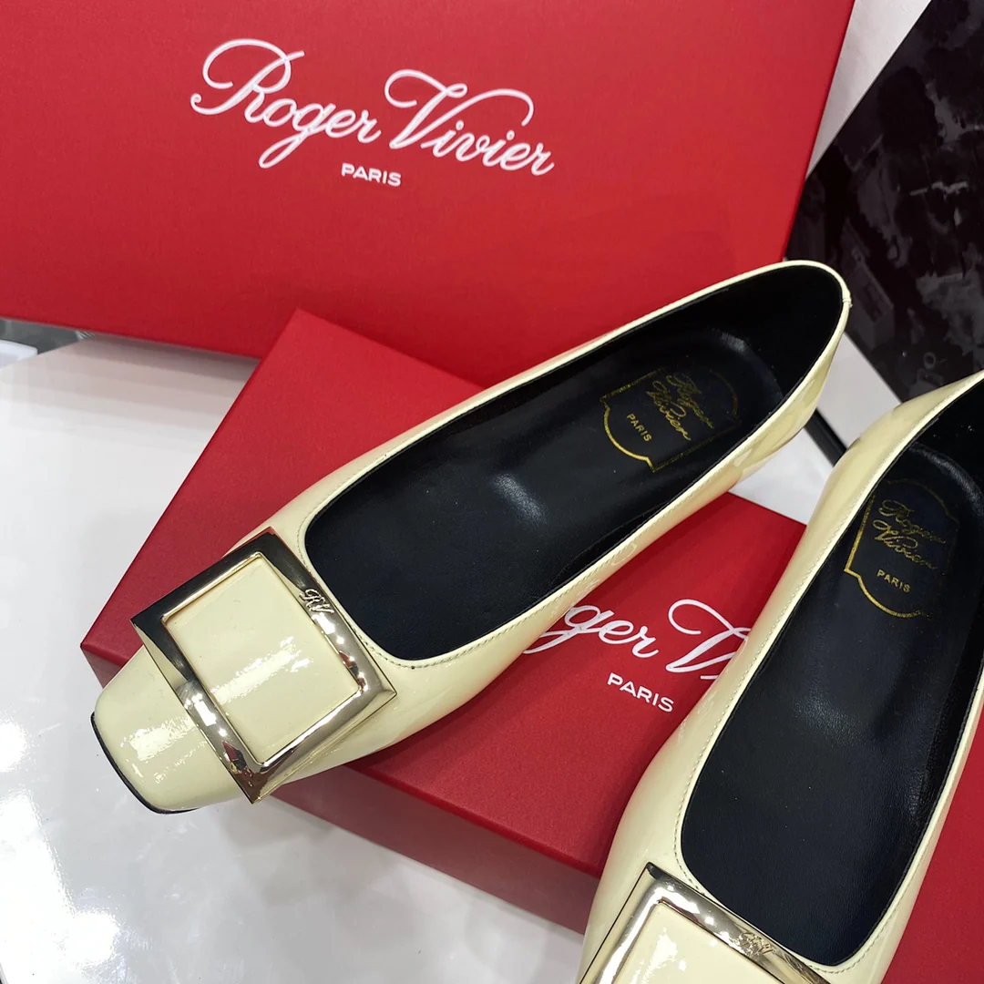 RV - Плоская подошва, квадратный носок - Светло-бежевый