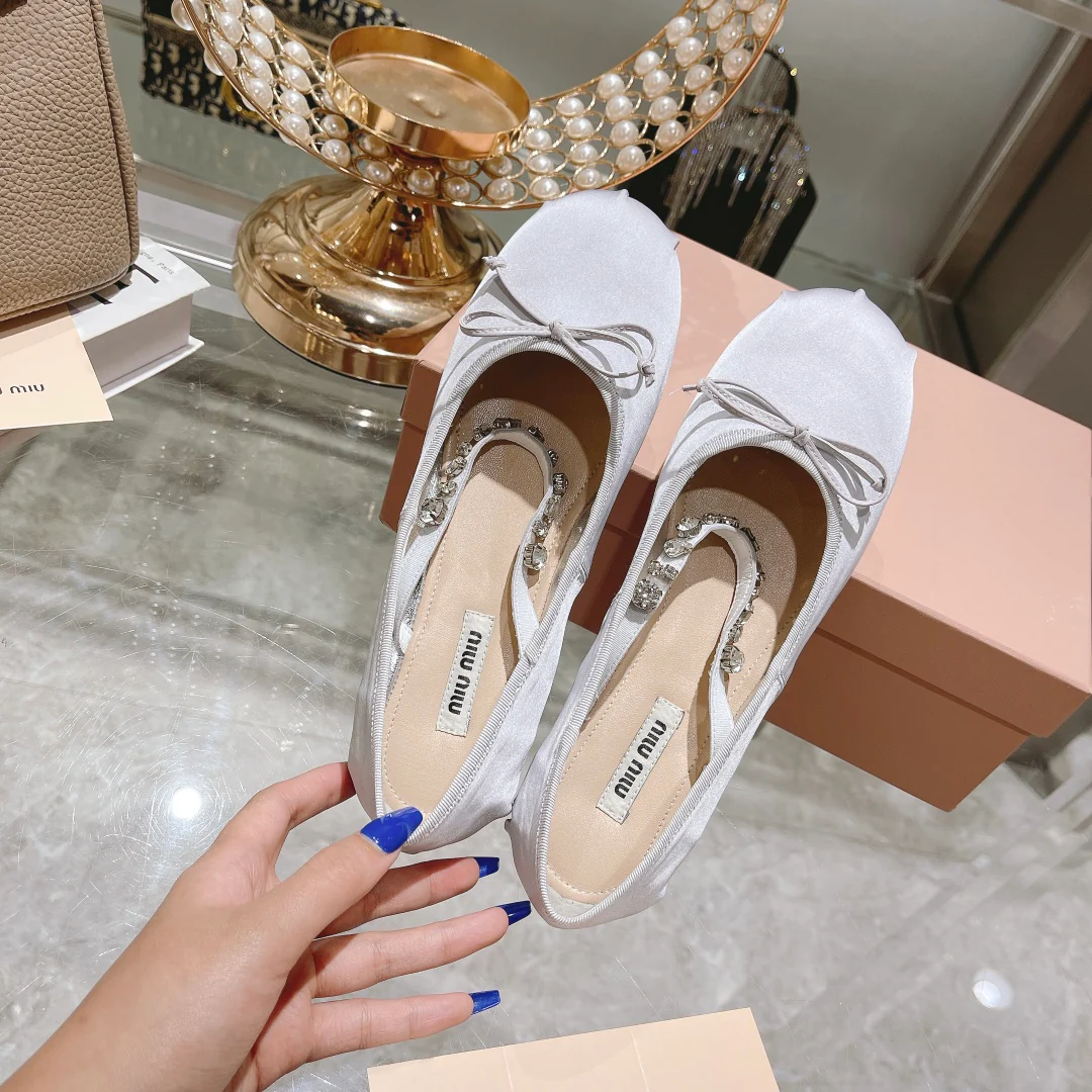 Балетки Miu Miu - French Fairy Ballet Flats - белые