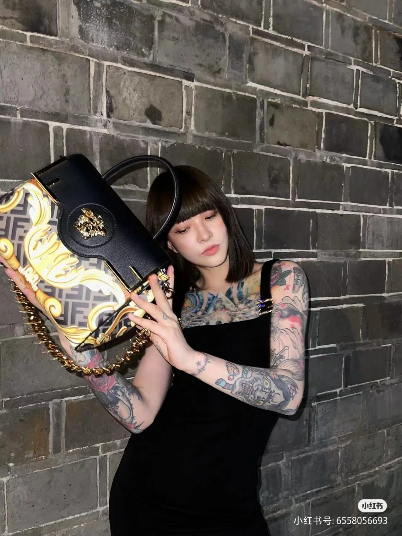 Сумка Fendi Endace - Коллаборация - Черная