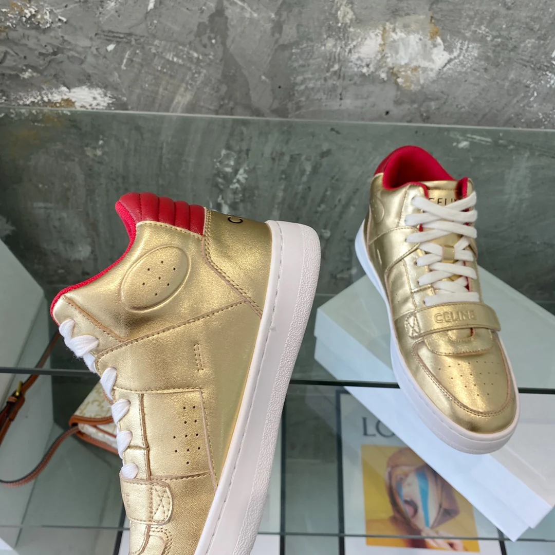 Спортивные высокие кроссовки Celine - унисекс - золотистые