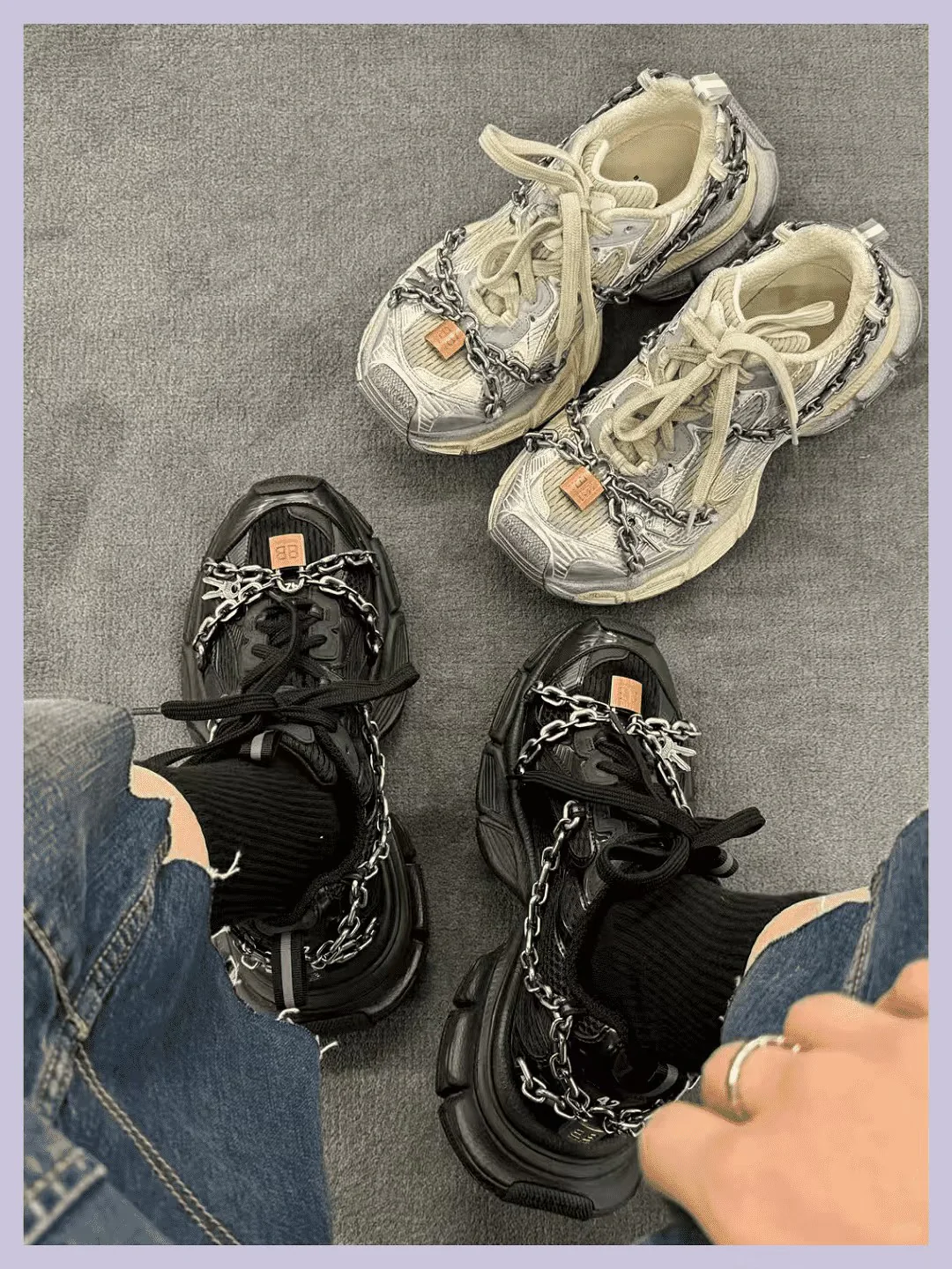 Массивные кроссовки Balenciaga — парный стиль — черные