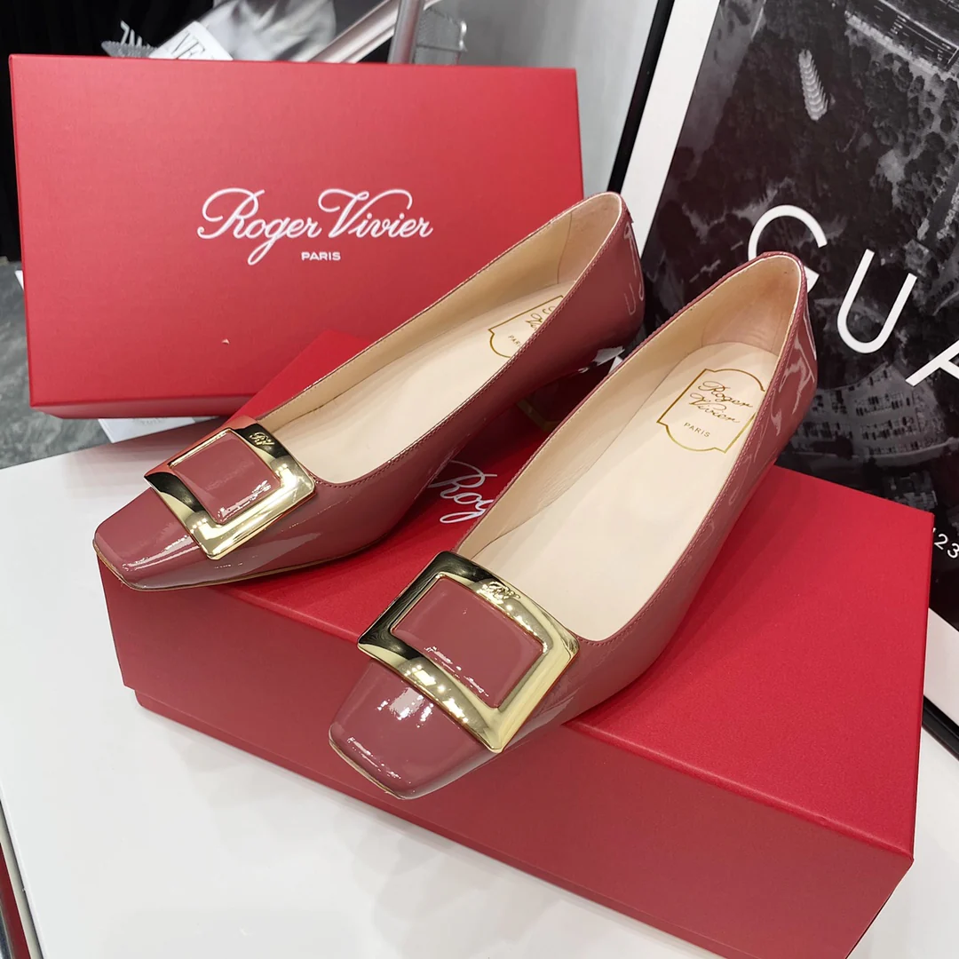 Каблук квадратный RV-4-5 см - розовый цвет