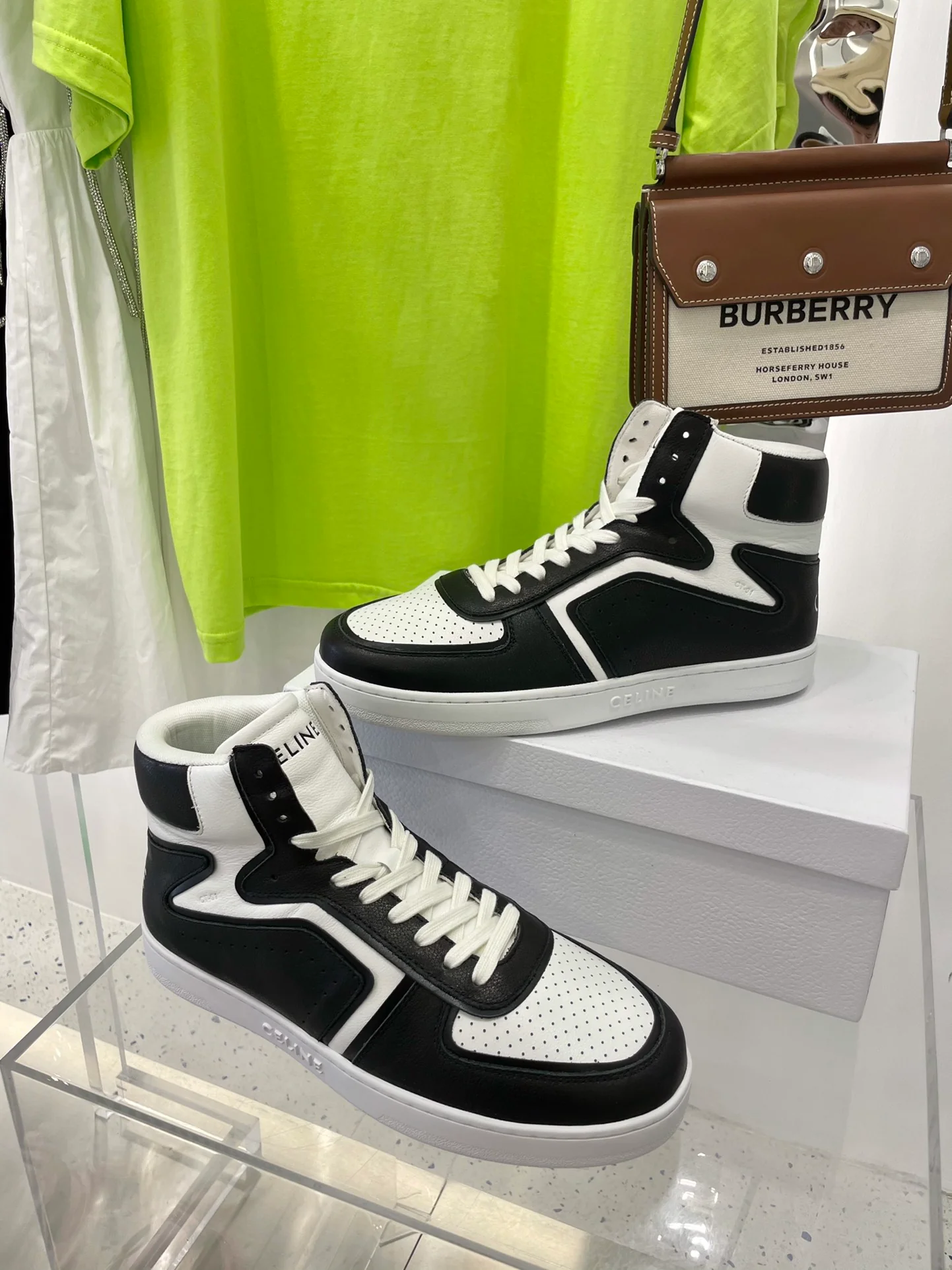 Обувь Celine - Celine - Парный стиль - Высокие кеды - Повседневная обувь - Черно-белая