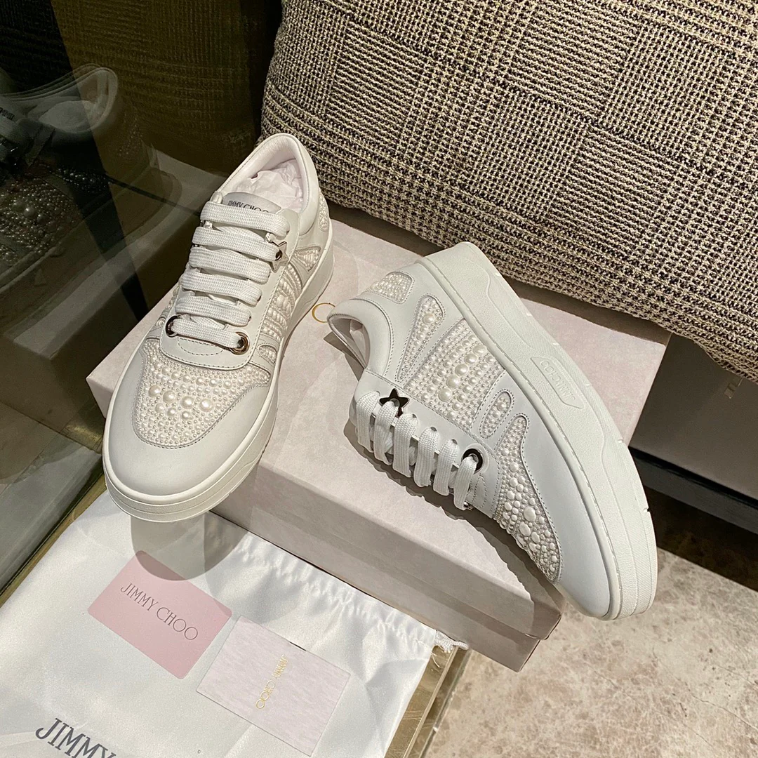 Jimmy - Верх из перламутра - Платформа - Повседневные туфли - Белые